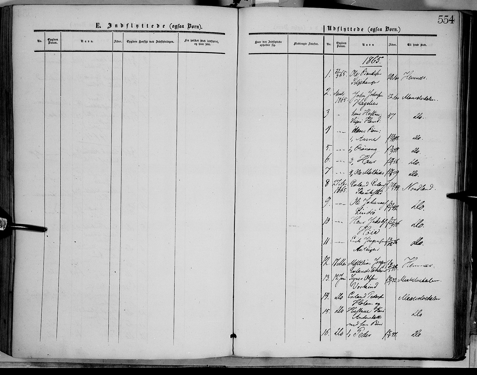 Dovre prestekontor, SAH/PREST-066/H/Ha/Haa/L0001: Parish register (official) no. 1, 1854-1878, p. 554