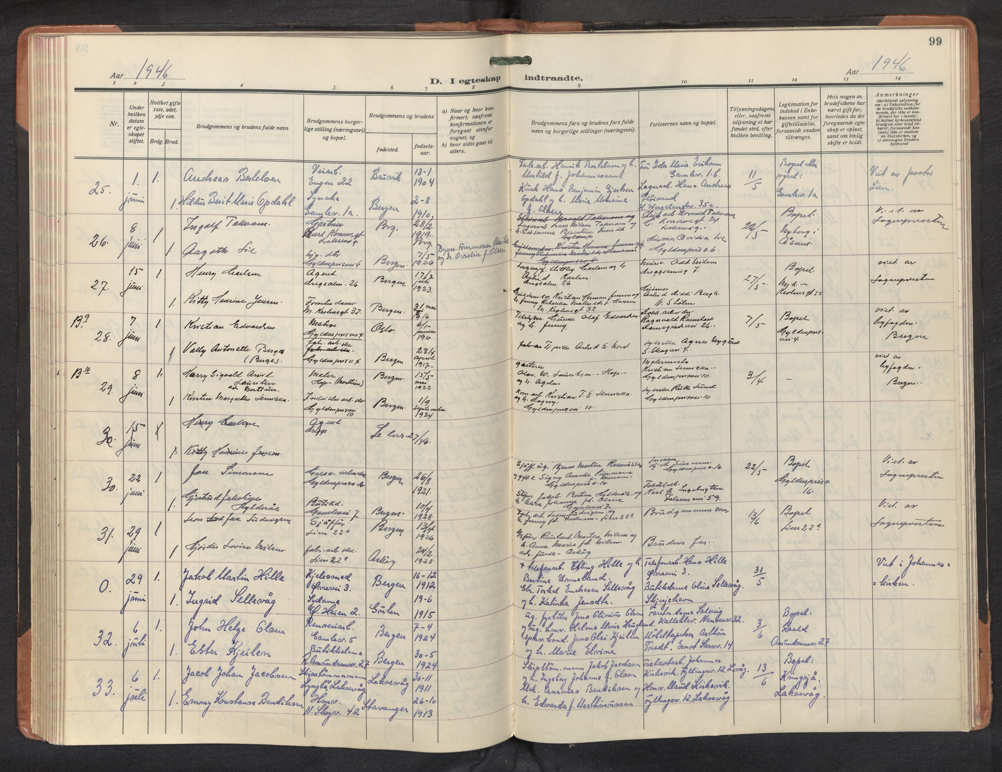 St. Markus sokneprestembete, AV/SAB-A-99935: Parish register (official) no. C 1, 1924-1947, p. 98b-99a