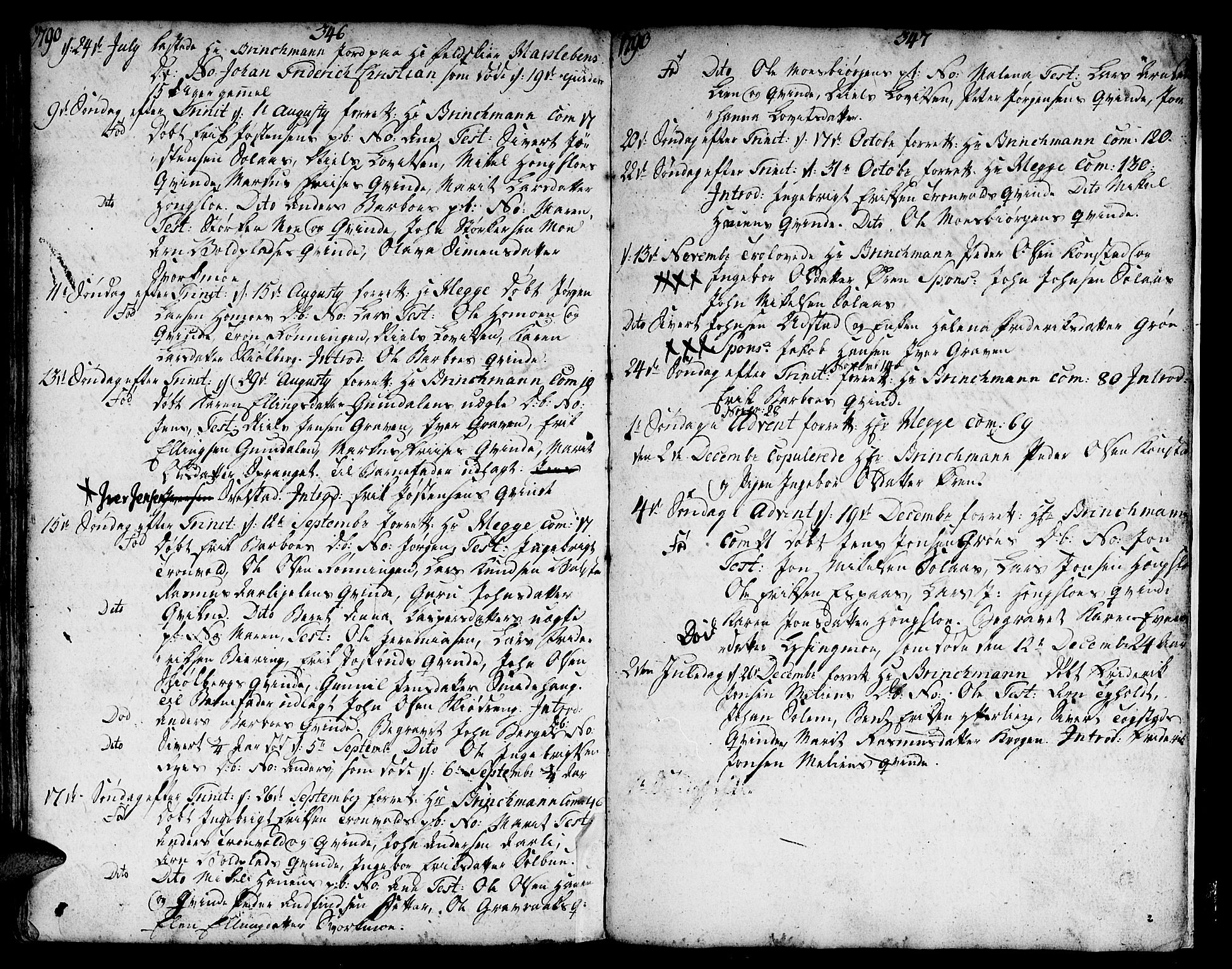 Ministerialprotokoller, klokkerbøker og fødselsregistre - Sør-Trøndelag, SAT/A-1456/671/L0840: Parish register (official) no. 671A02, 1756-1794, p. 346-347