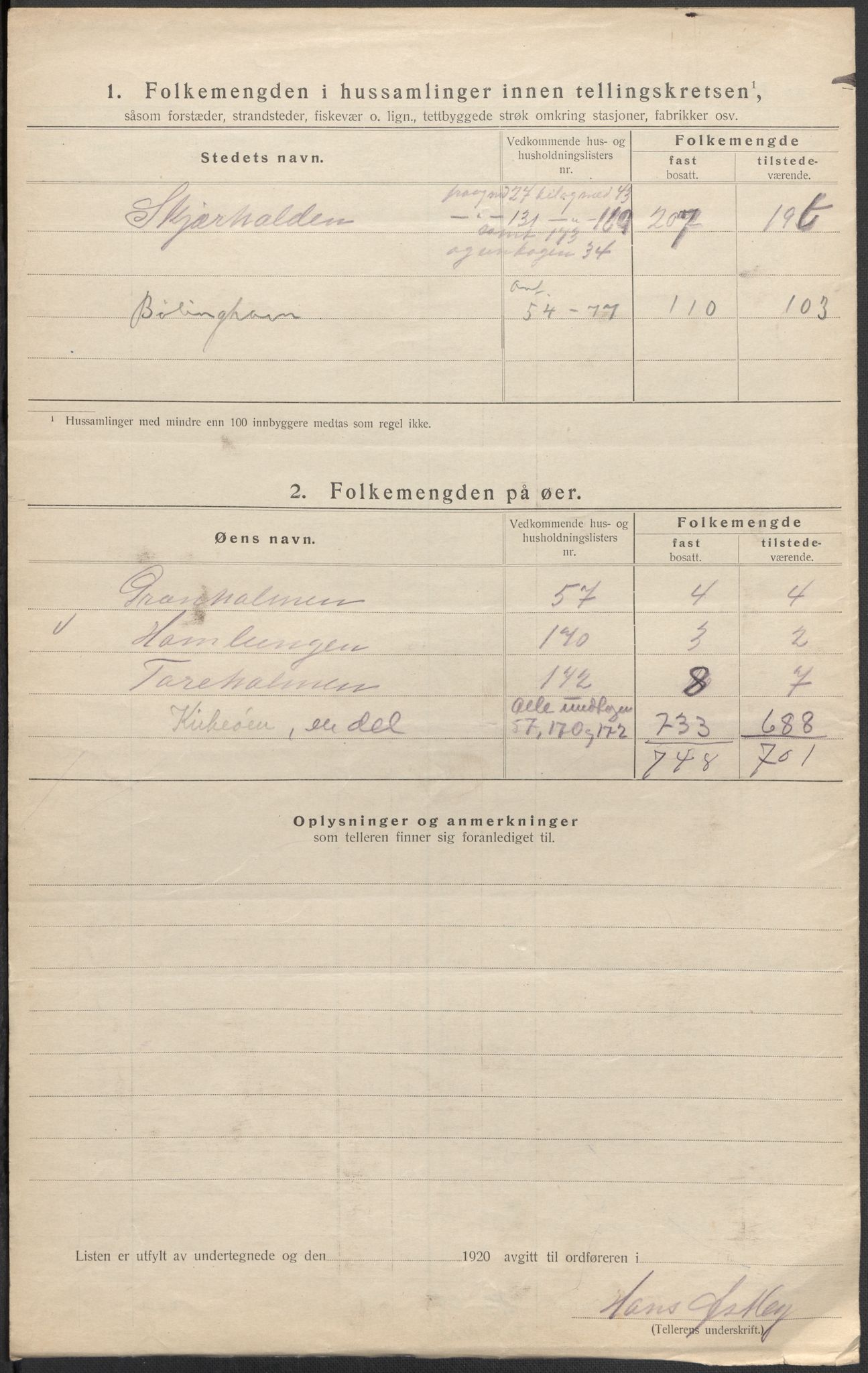 SAO, 1920 census for Hvaler, 1920, p. 9