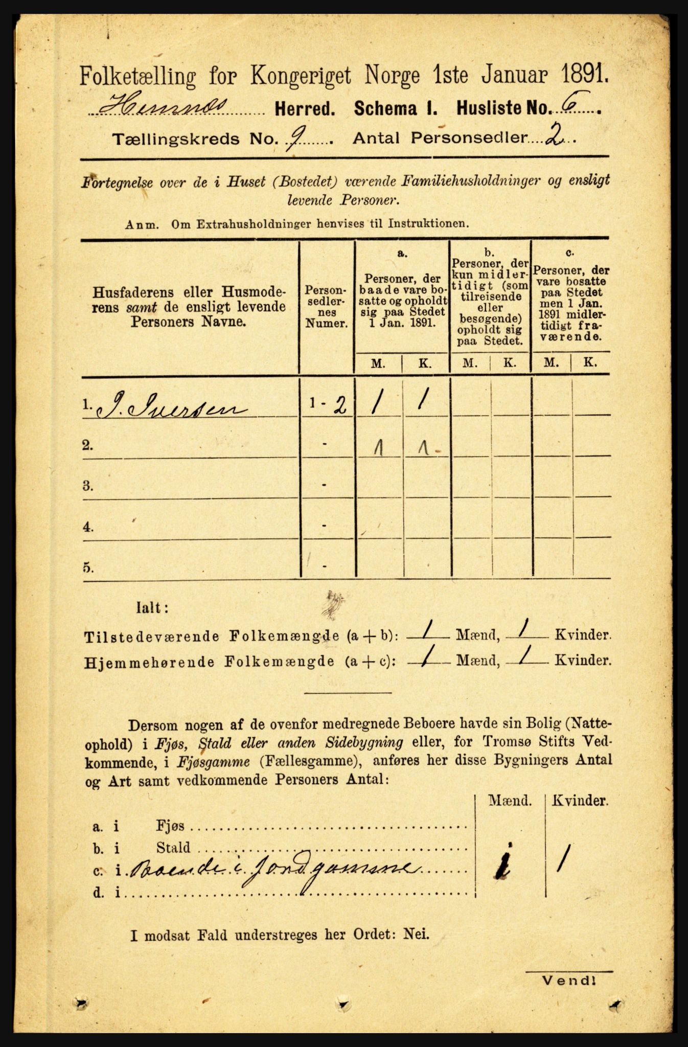 RA, 1891 census for 1832 Hemnes, 1891, p. 4256