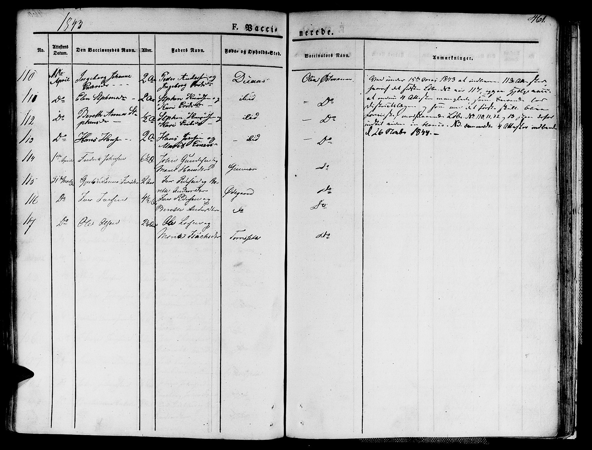 Ministerialprotokoller, klokkerbøker og fødselsregistre - Møre og Romsdal, AV/SAT-A-1454/586/L0983: Parish register (official) no. 586A09, 1829-1843, p. 461