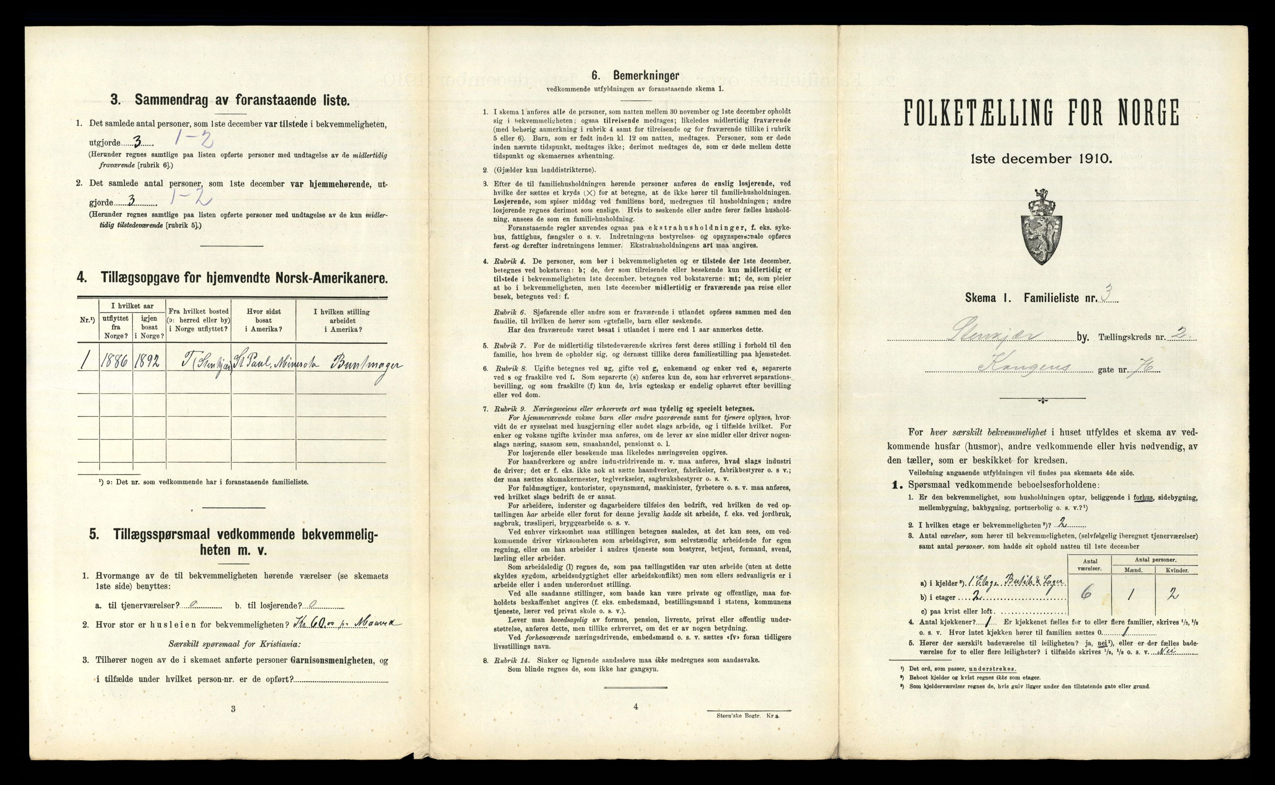 RA, 1910 census for Steinkjer, 1910, p. 30