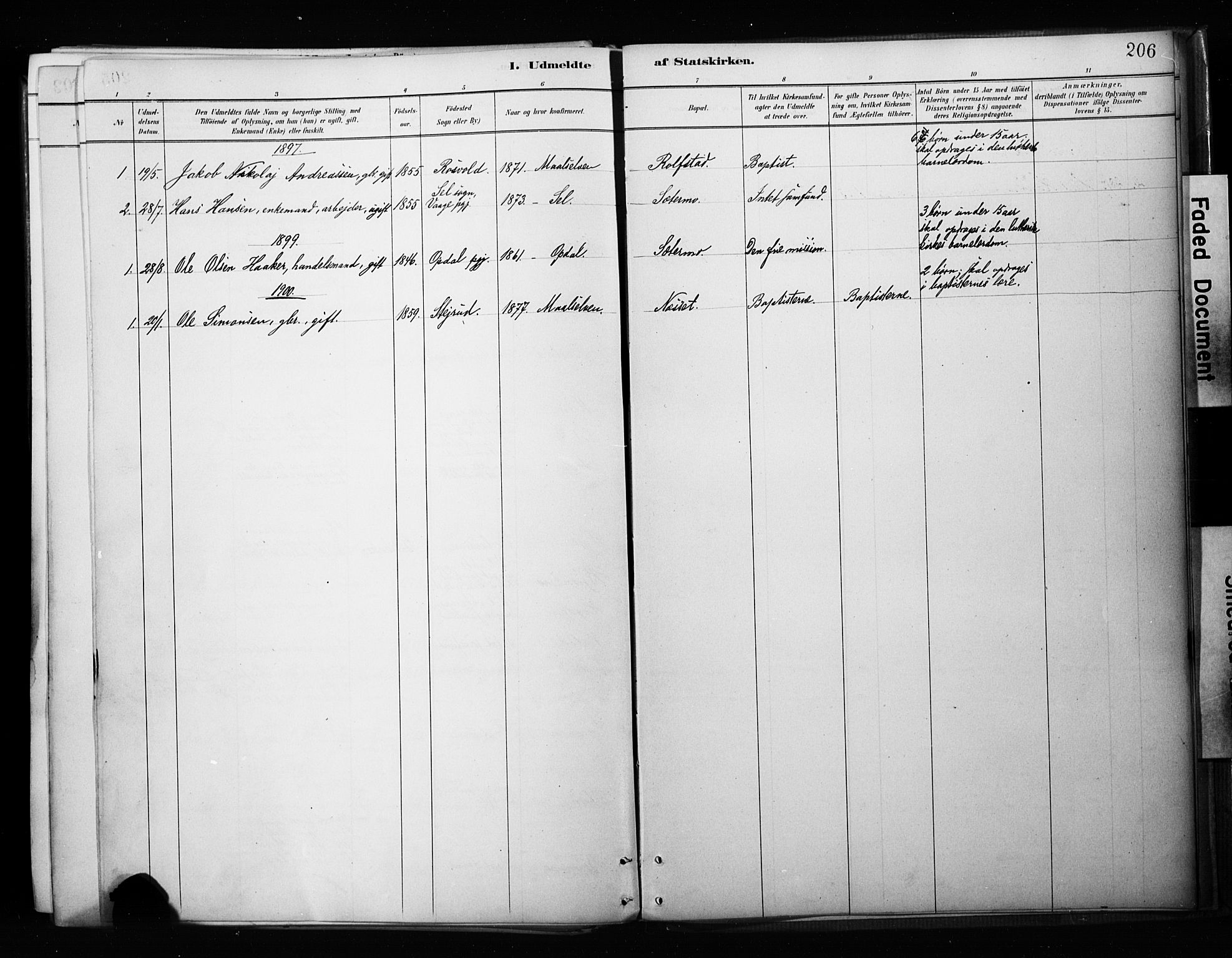 Målselv sokneprestembete, SATØ/S-1311/G/Ga/Gaa/L0010kirke: Parish register (official) no. 10, 1890-1902, p. 206