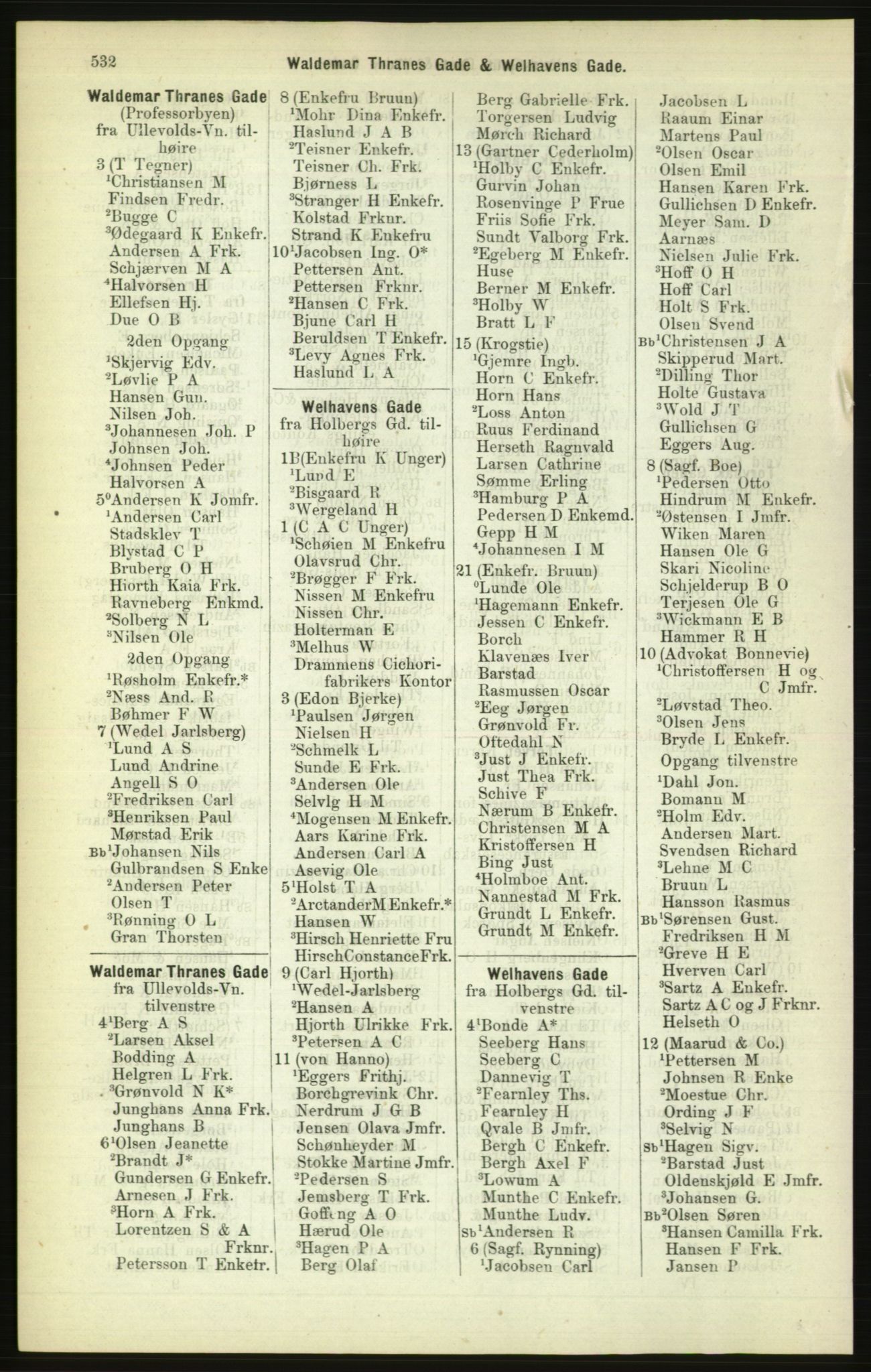 Kristiania/Oslo adressebok, PUBL/-, 1886, p. 532