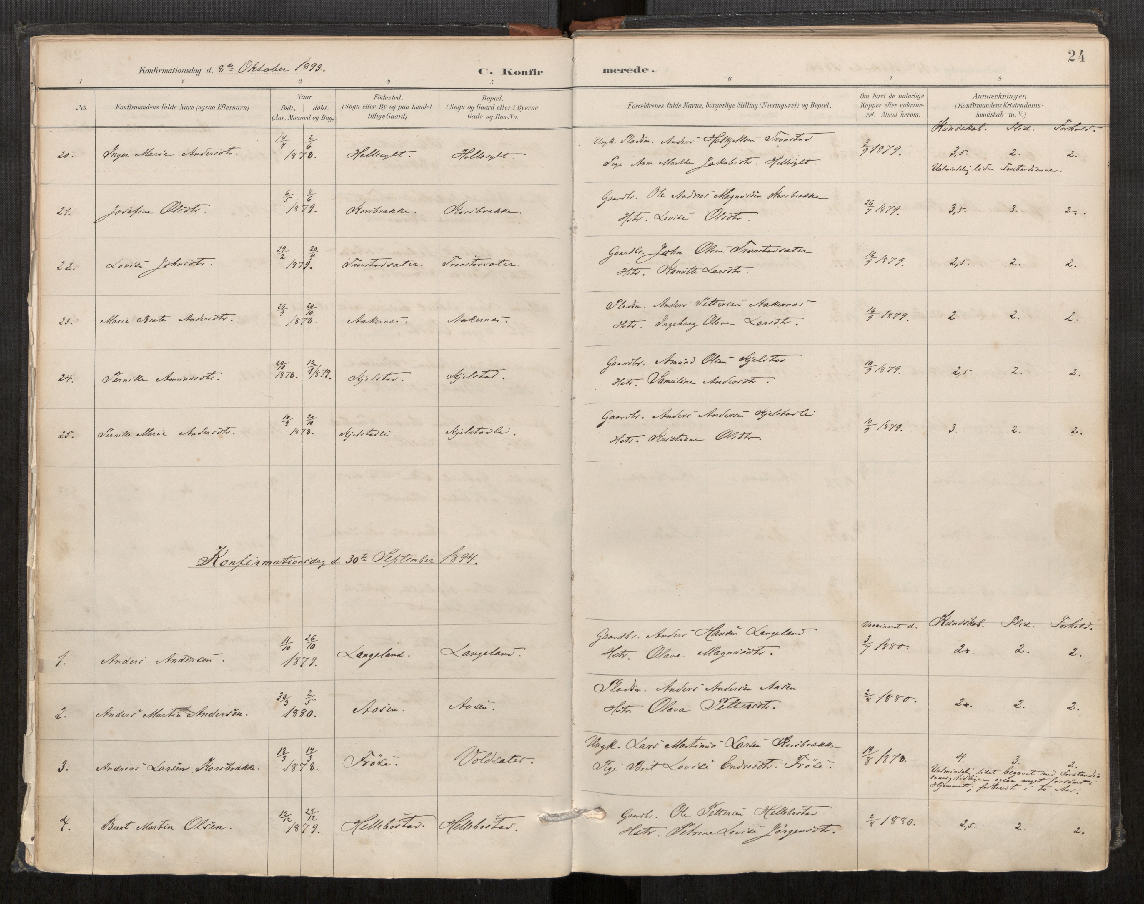 Sunnylven sokneprestkontor, SAT/A-1007: Parish register (official) no. 517A09, 1887-1910, p. 24