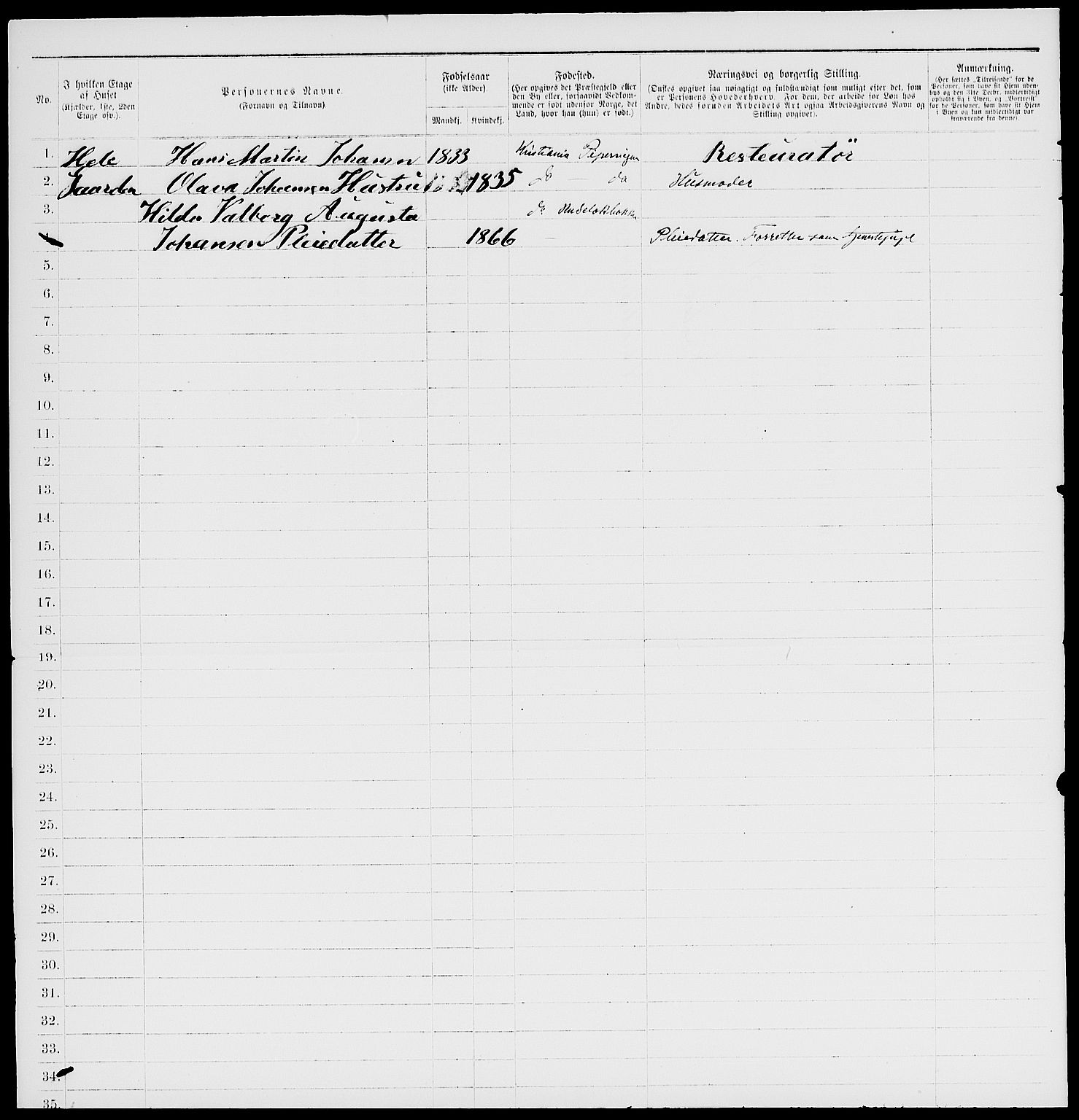 RA, 1885 census for 0301 Kristiania, 1885, p. 6790