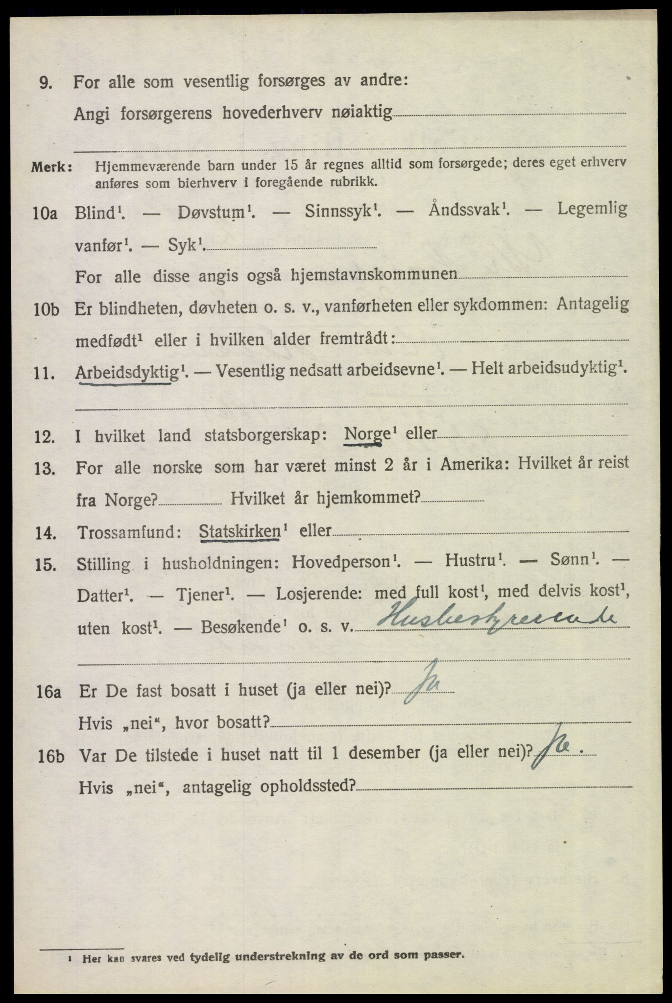 SAH, 1920 census for Ytre Rendal, 1920, p. 2894