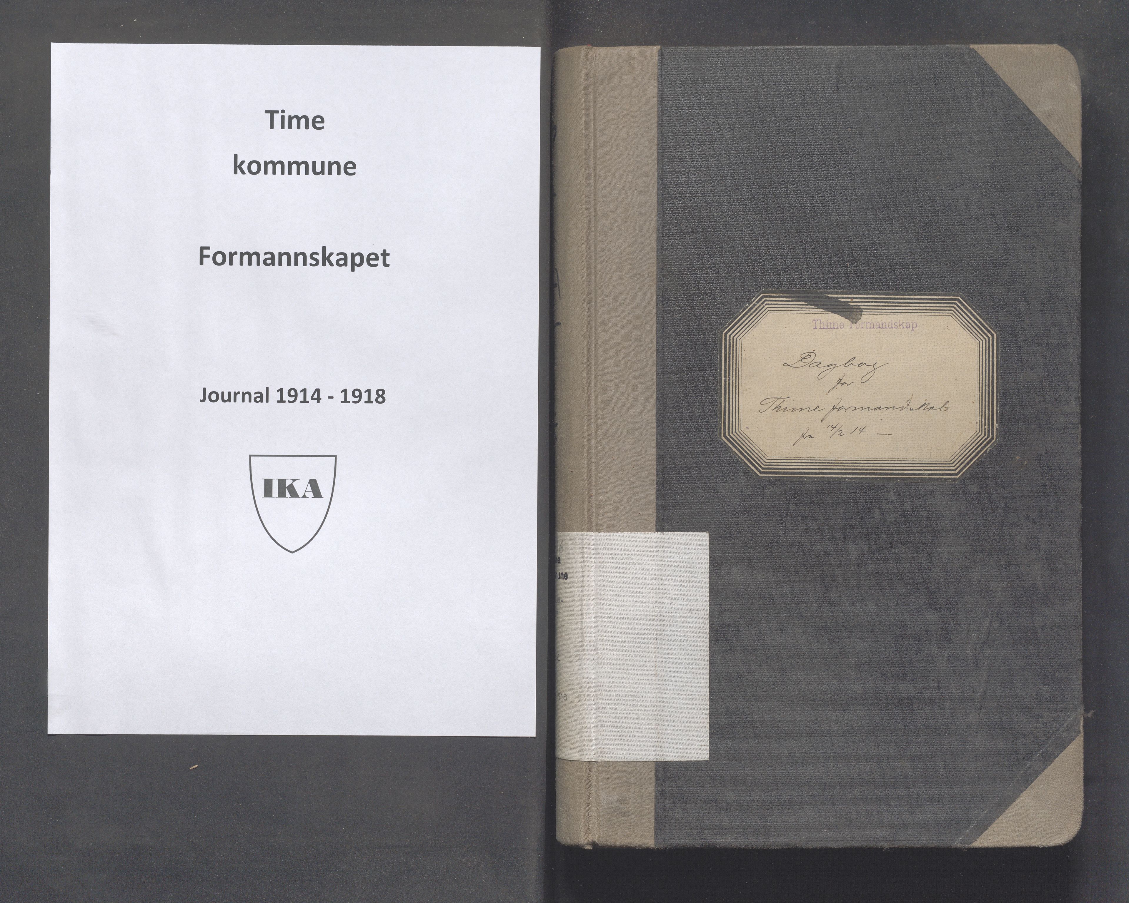 Time kommune - Formannskapet, IKAR/K-100592/C/Ca/L0004: Journal, 1914-1918