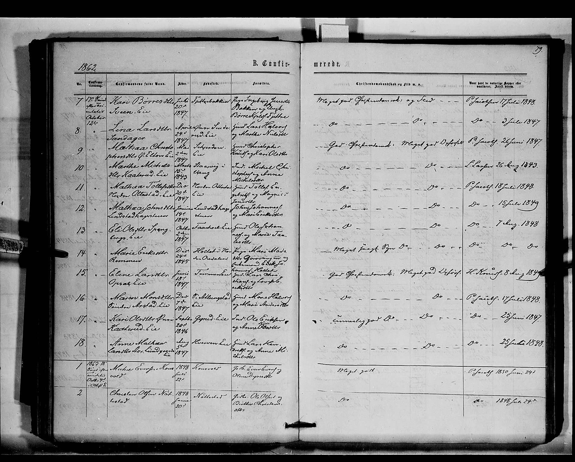 Stange prestekontor, SAH/PREST-002/K/L0015: Parish register (official) no. 15, 1862-1879, p. 79
