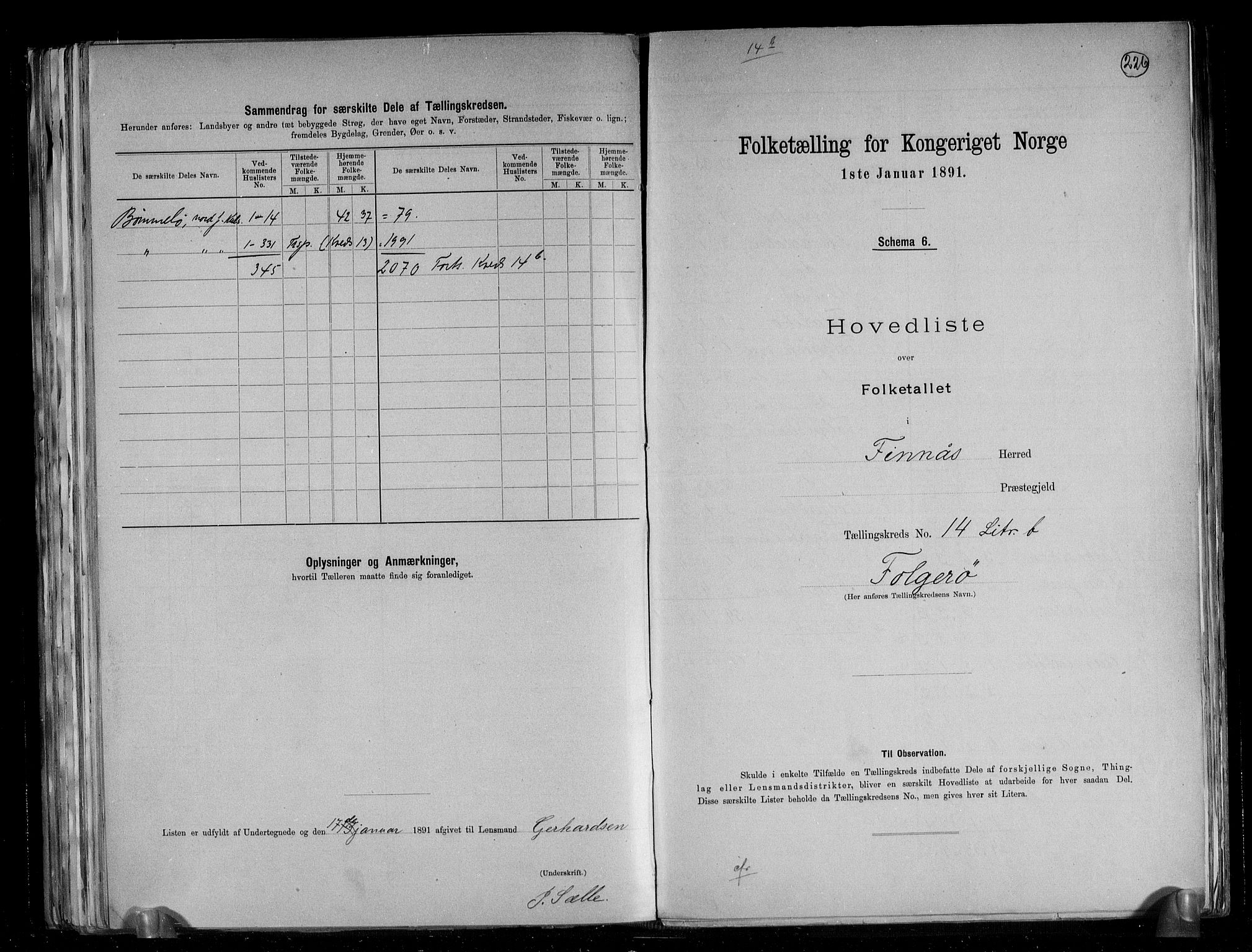 RA, 1891 census for 1218 Finnås, 1891, p. 34