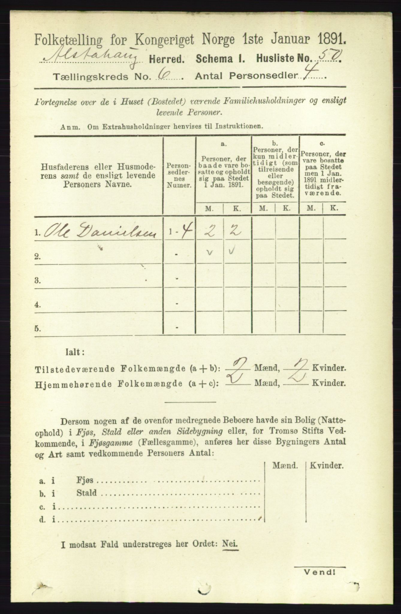 RA, 1891 census for 1820 Alstahaug, 1891, p. 2094