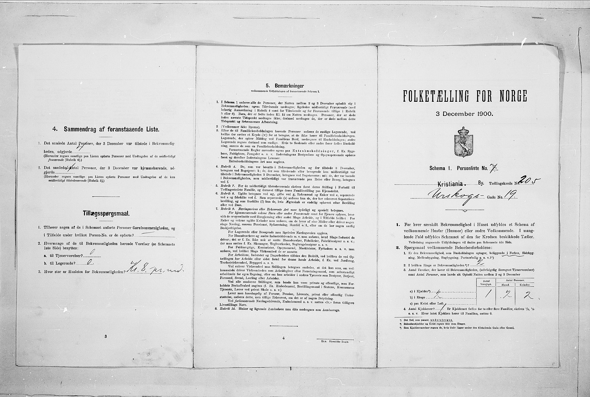 SAO, 1900 census for Kristiania, 1900, p. 108430