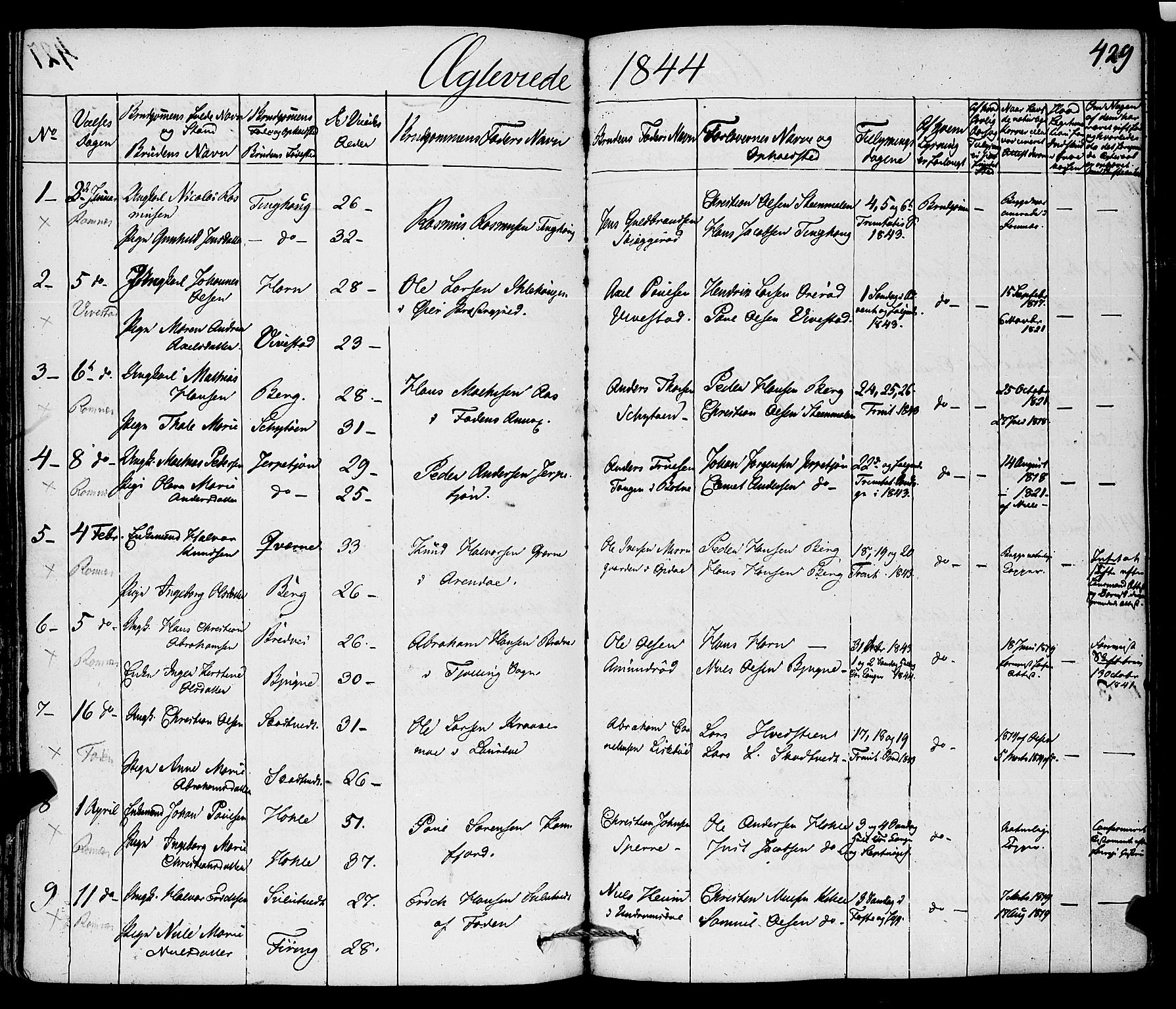 Ramnes kirkebøker, AV/SAKO-A-314/F/Fa/L0005: Parish register (official) no. I 5, 1841-1861, p. 428-429