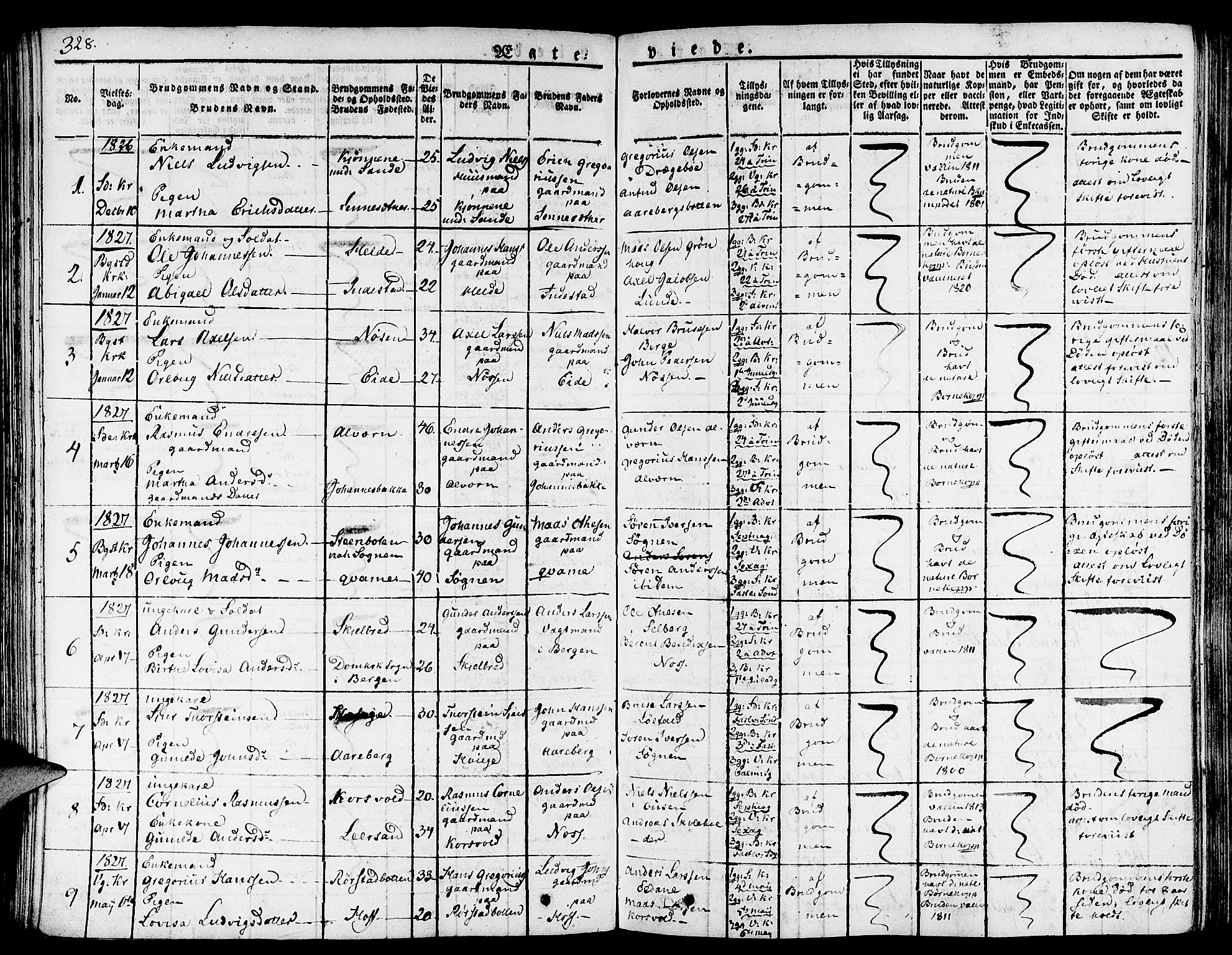 Gaular sokneprestembete, SAB/A-80001/H/Haa: Parish register (official) no. A 3, 1821-1840, p. 328