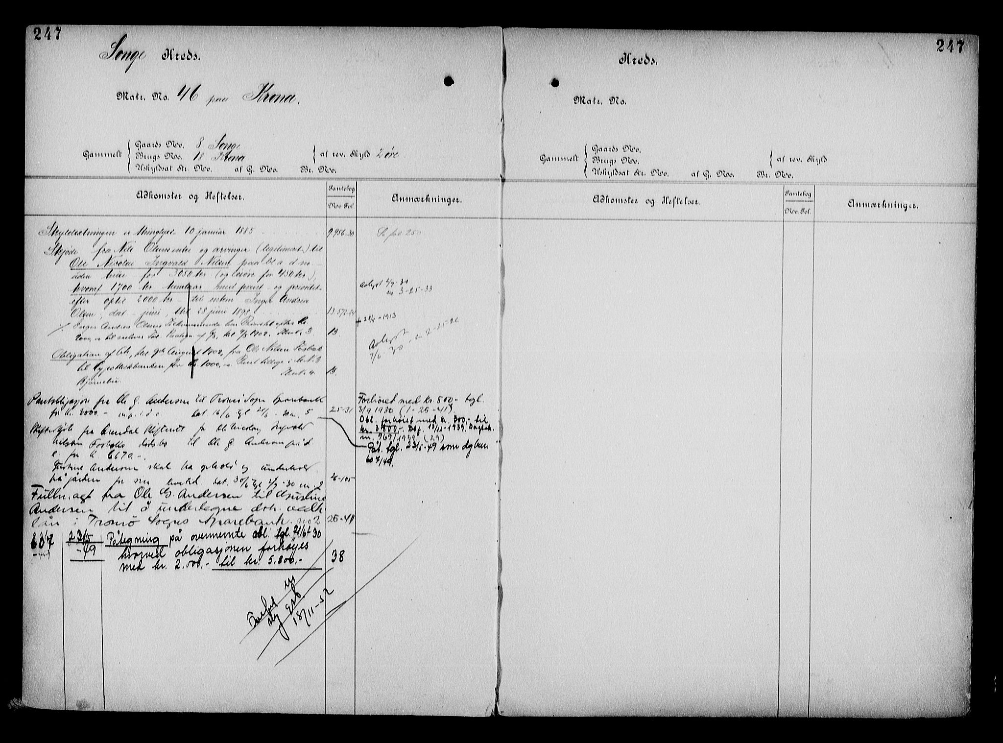 Arendal byfogd, AV/SAK-1222-0001/G/Ga/L0015: Mortgage register no. 13, 1860-1960, p. 247