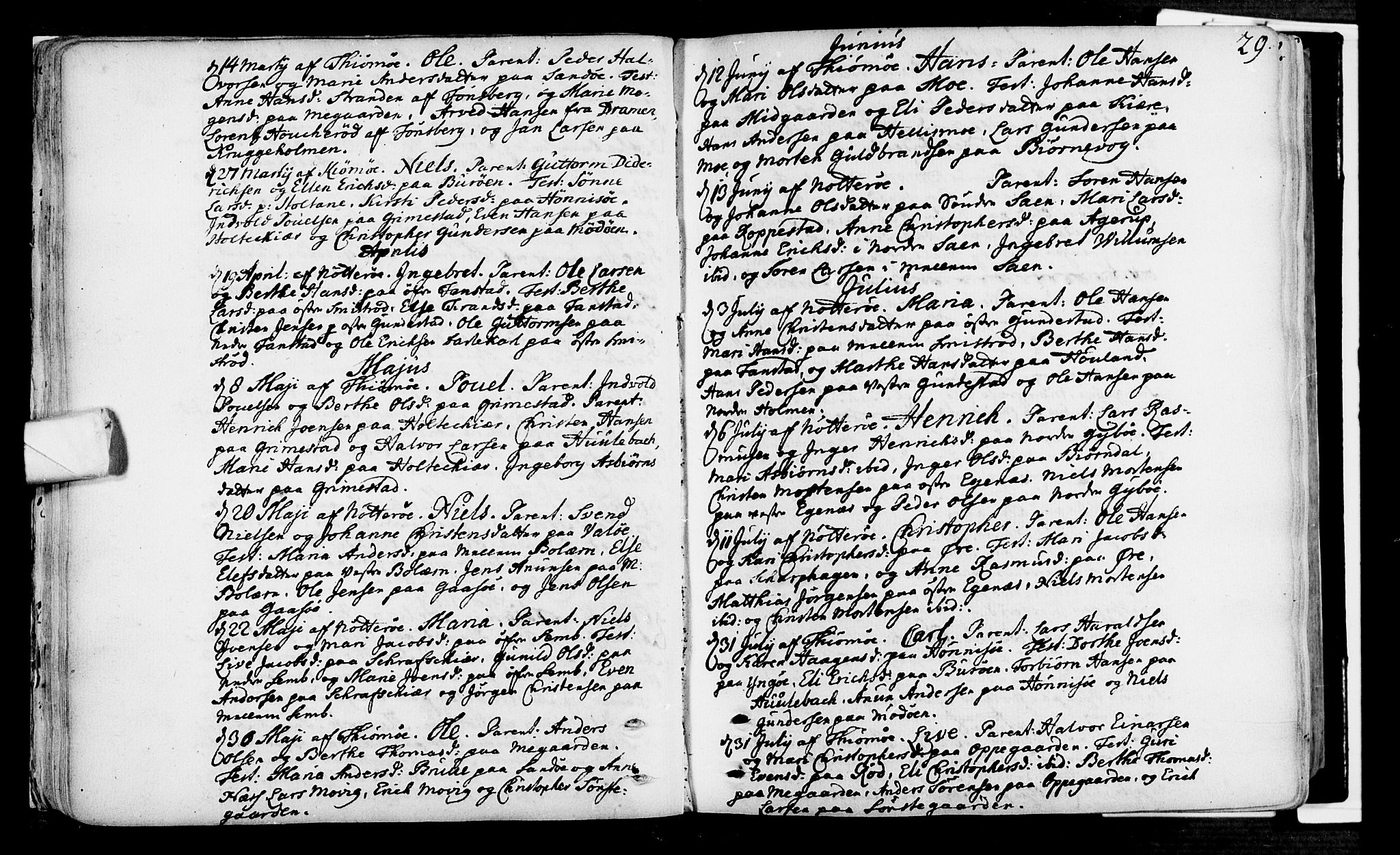Nøtterøy kirkebøker, SAKO/A-354/F/Fa/L0002: Parish register (official) no. I 2, 1738-1790, p. 29