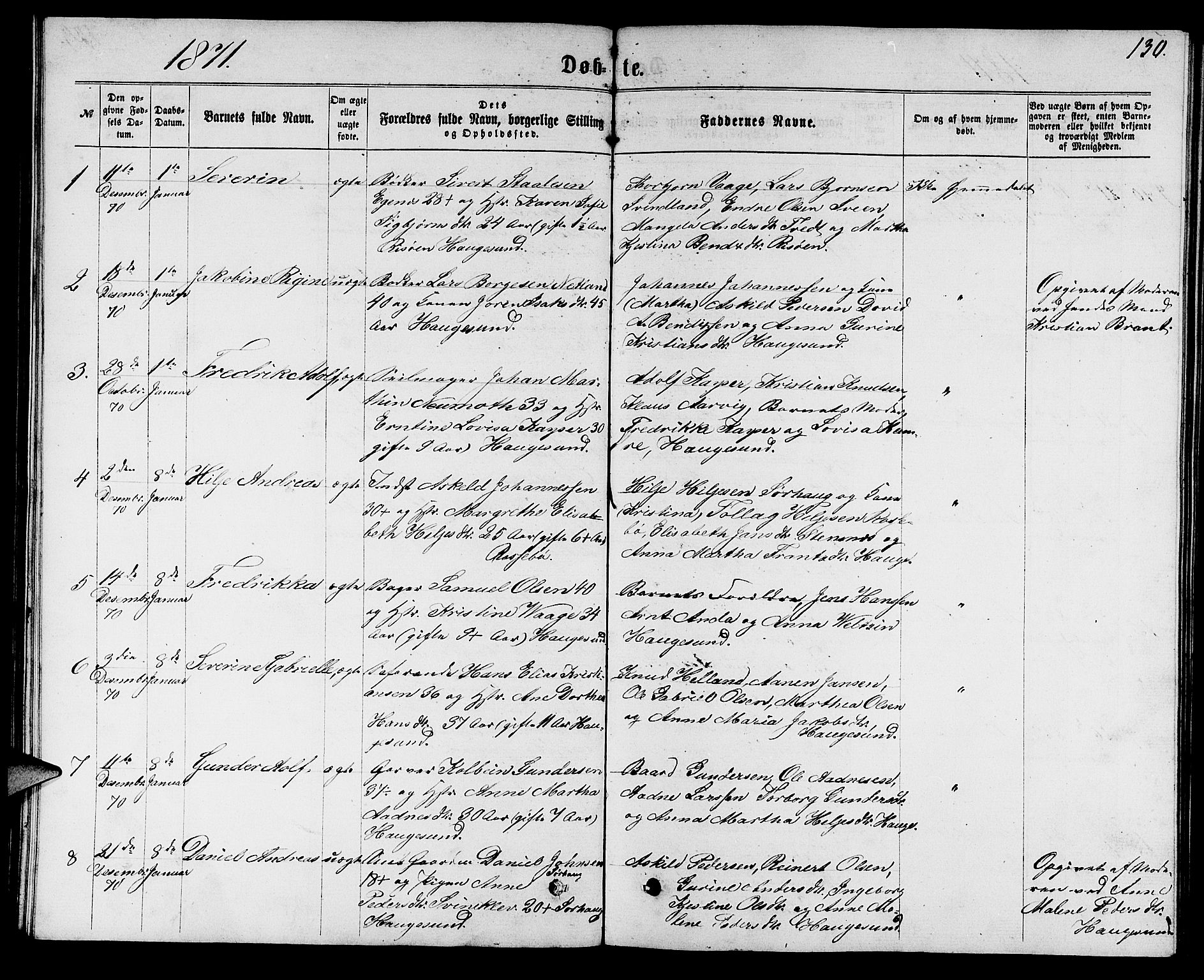 Torvastad sokneprestkontor, AV/SAST-A -101857/H/Ha/Hab/L0007: Parish register (copy) no. B 7, 1866-1873, p. 130