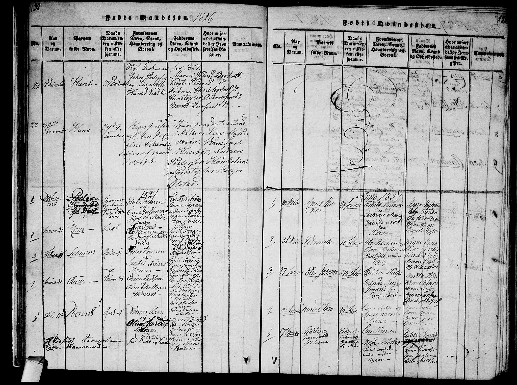 Røyken kirkebøker, SAKO/A-241/F/Fa/L0004: Parish register (official) no. 4, 1814-1832, p. 132-133