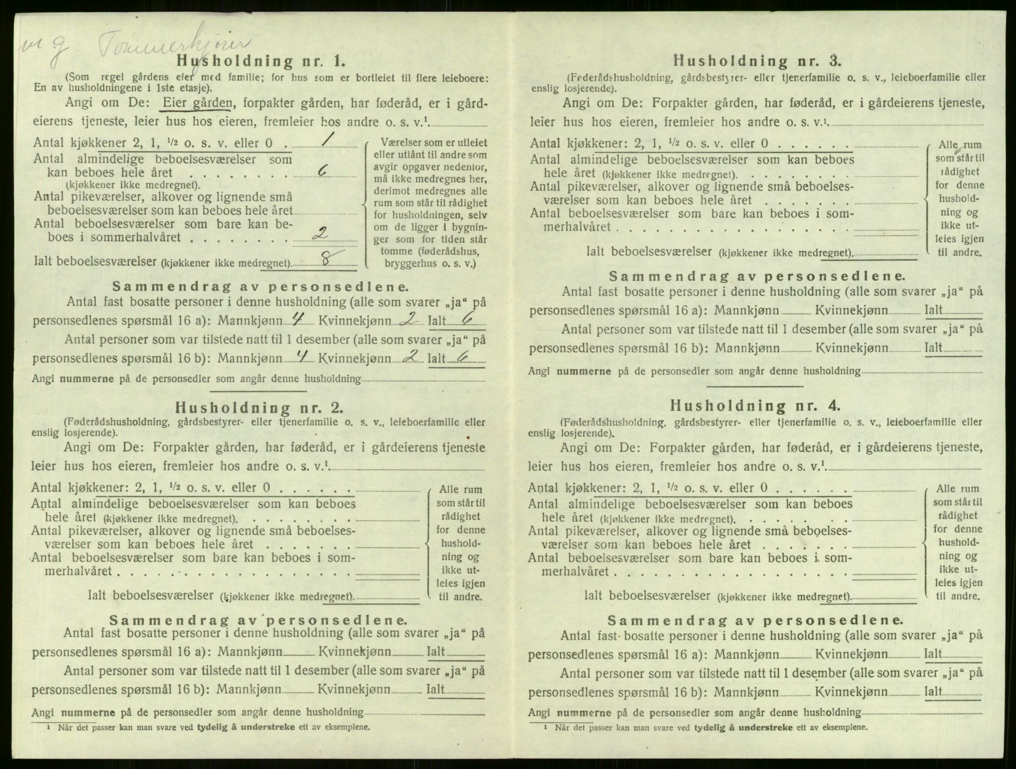 SAKO, 1920 census for Lier, 1920, p. 1801