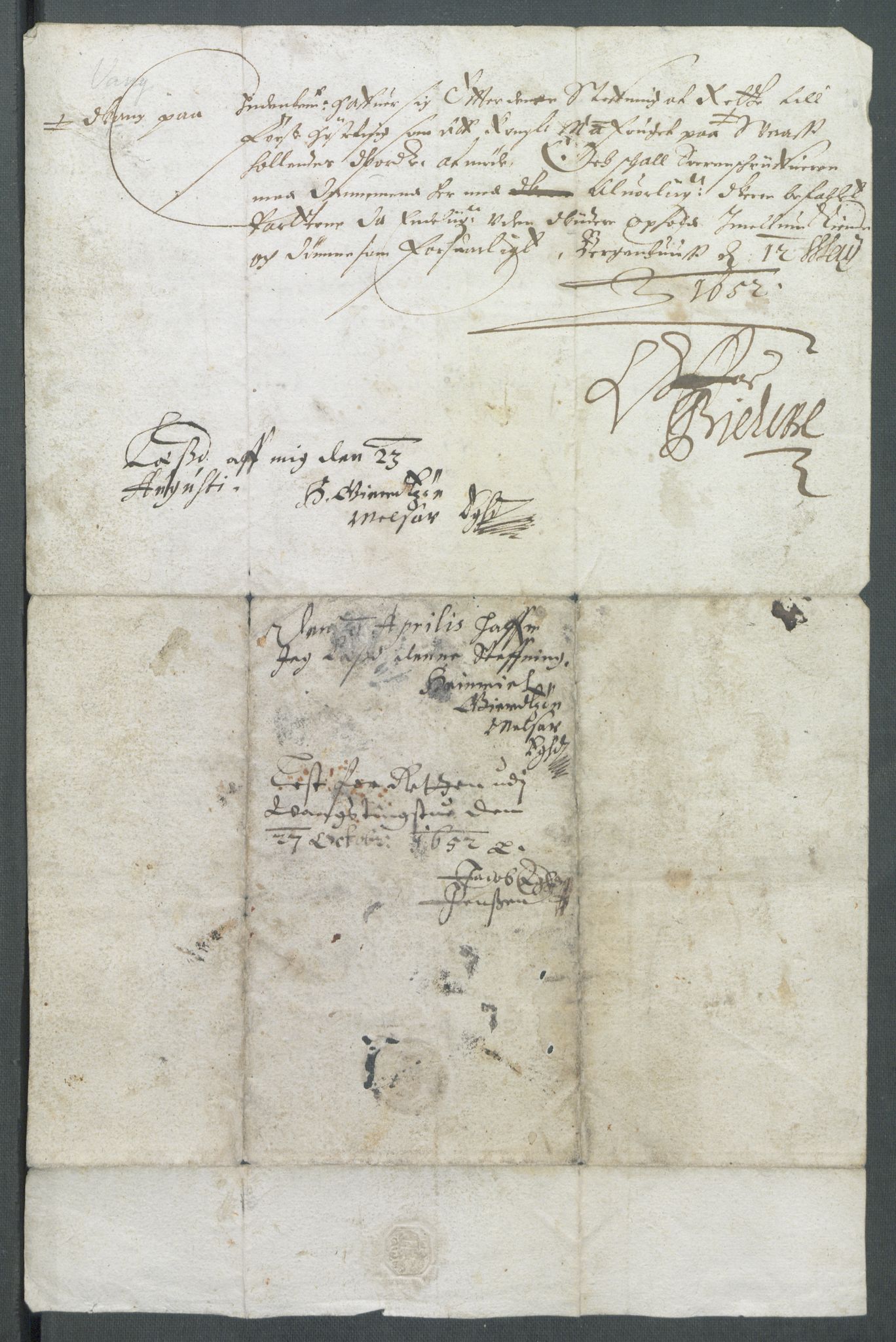 Riksarkivets diplomsamling, AV/RA-EA-5965/F02/L0165: Dokumenter, 1652-1653, p. 15