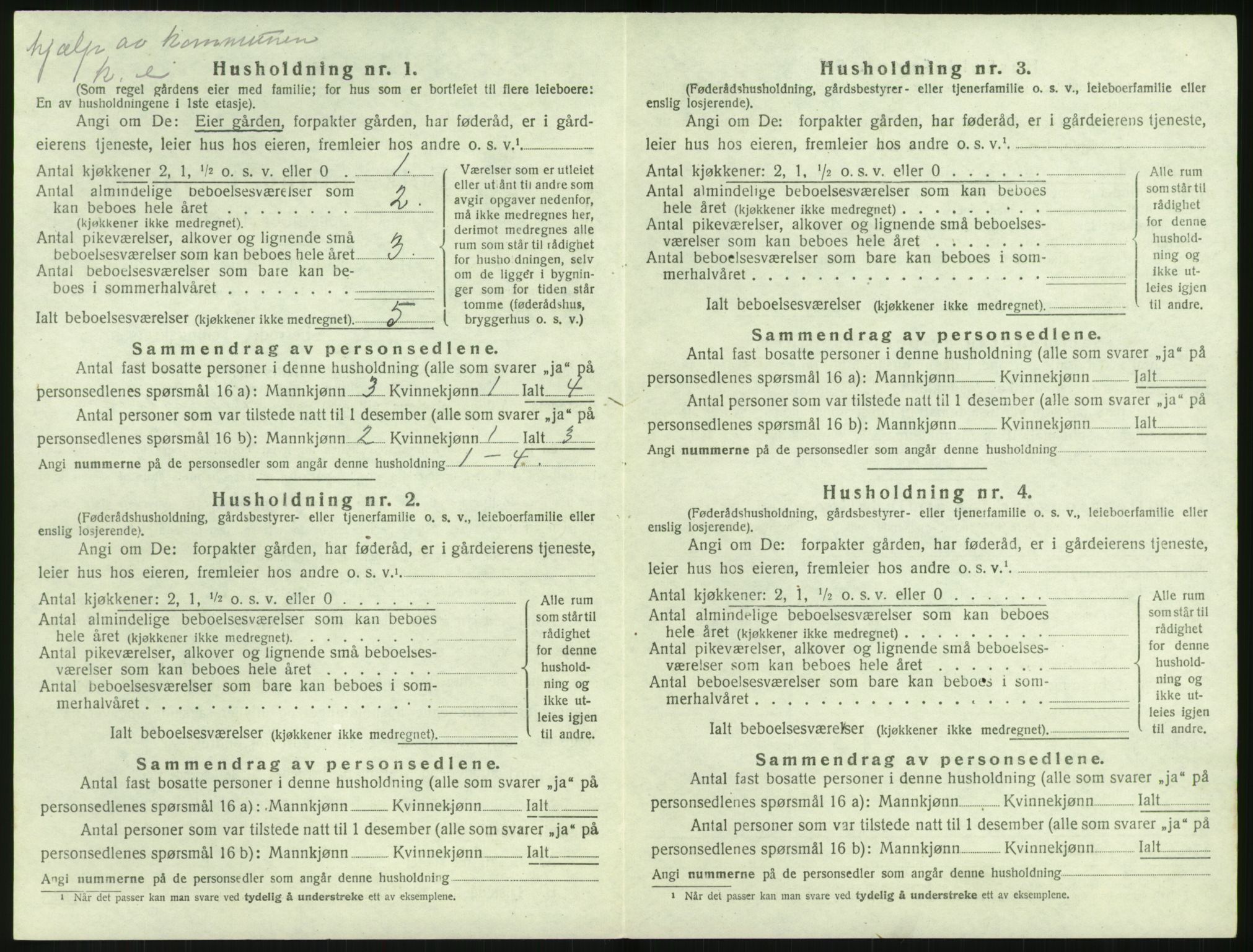 SAK, 1920 census for Dypvåg, 1920, p. 764