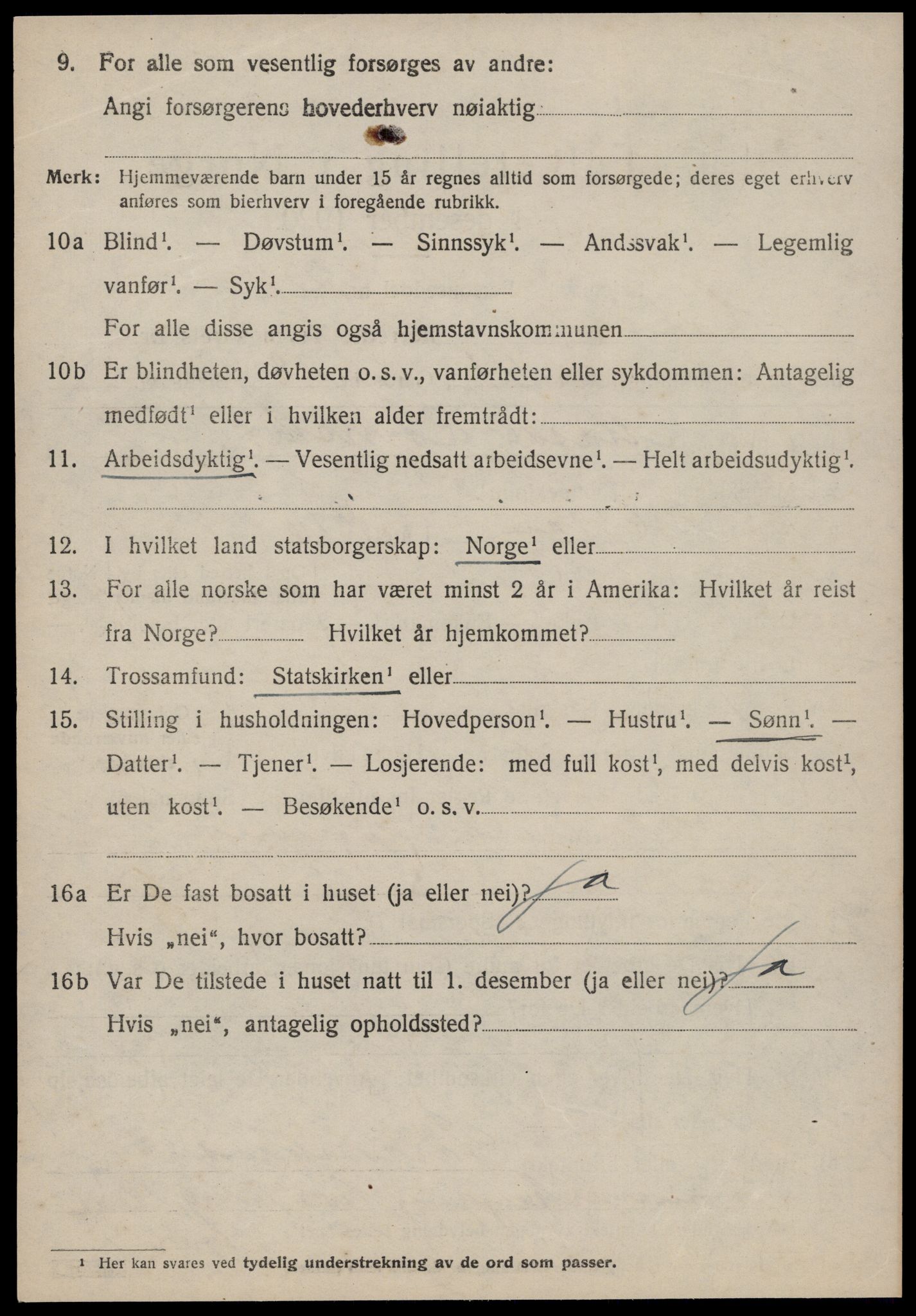 SAT, 1920 census for Halsa, 1920, p. 1618