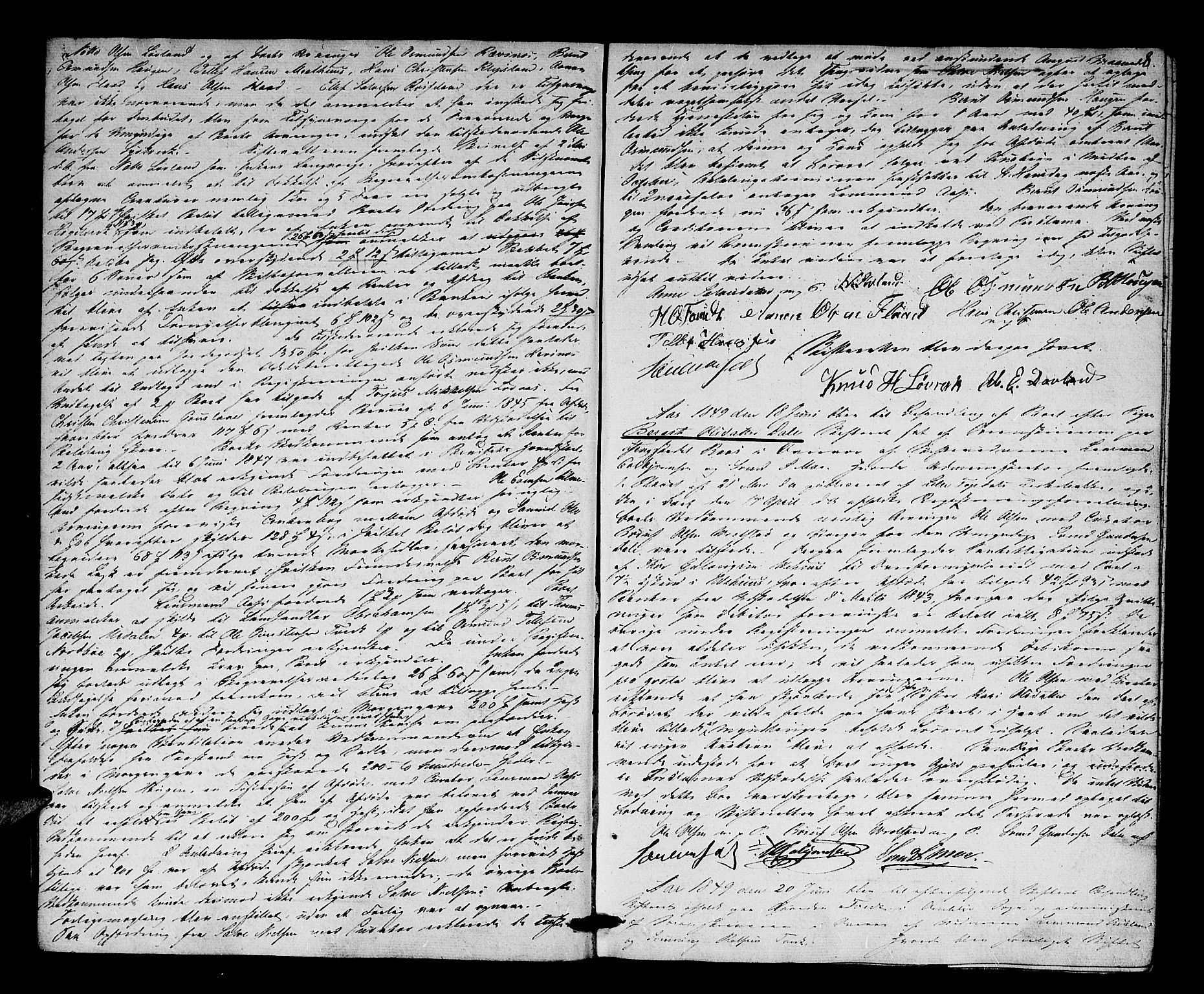Østre Råbyggelag sorenskriveri, AV/SAK-1221-0016/H/Hc/L0033: Skifteforhandlingsprotokoll nr 27, 1849-1852, p. 7b-8a
