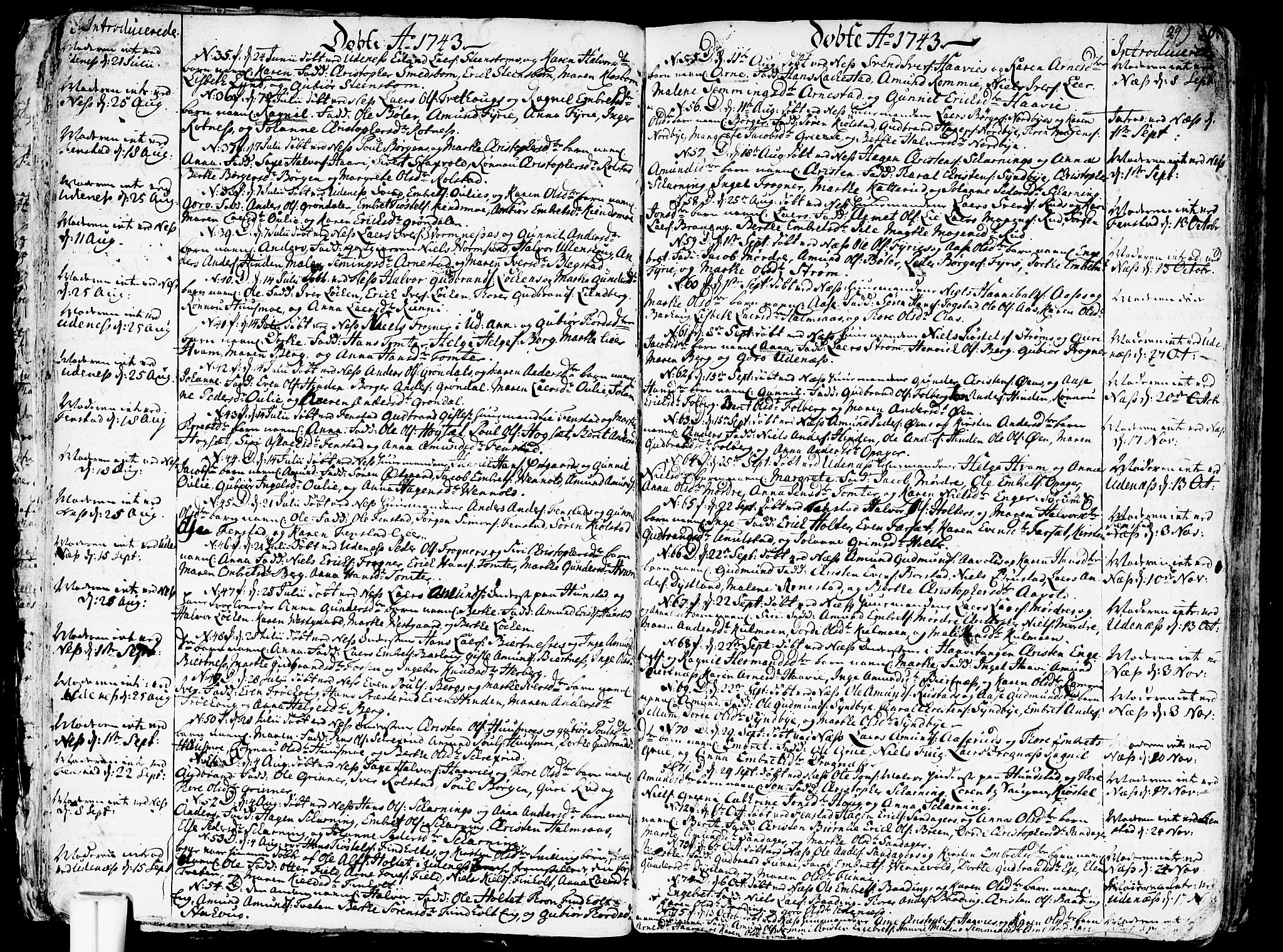 Nes prestekontor Kirkebøker, AV/SAO-A-10410/F/Fa/L0003: Parish register (official) no. I 3, 1734-1781, p. 29