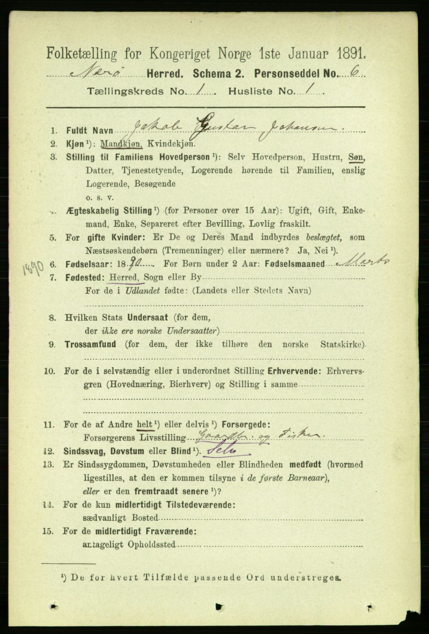 RA, 1891 census for 1751 Nærøy, 1891, p. 84