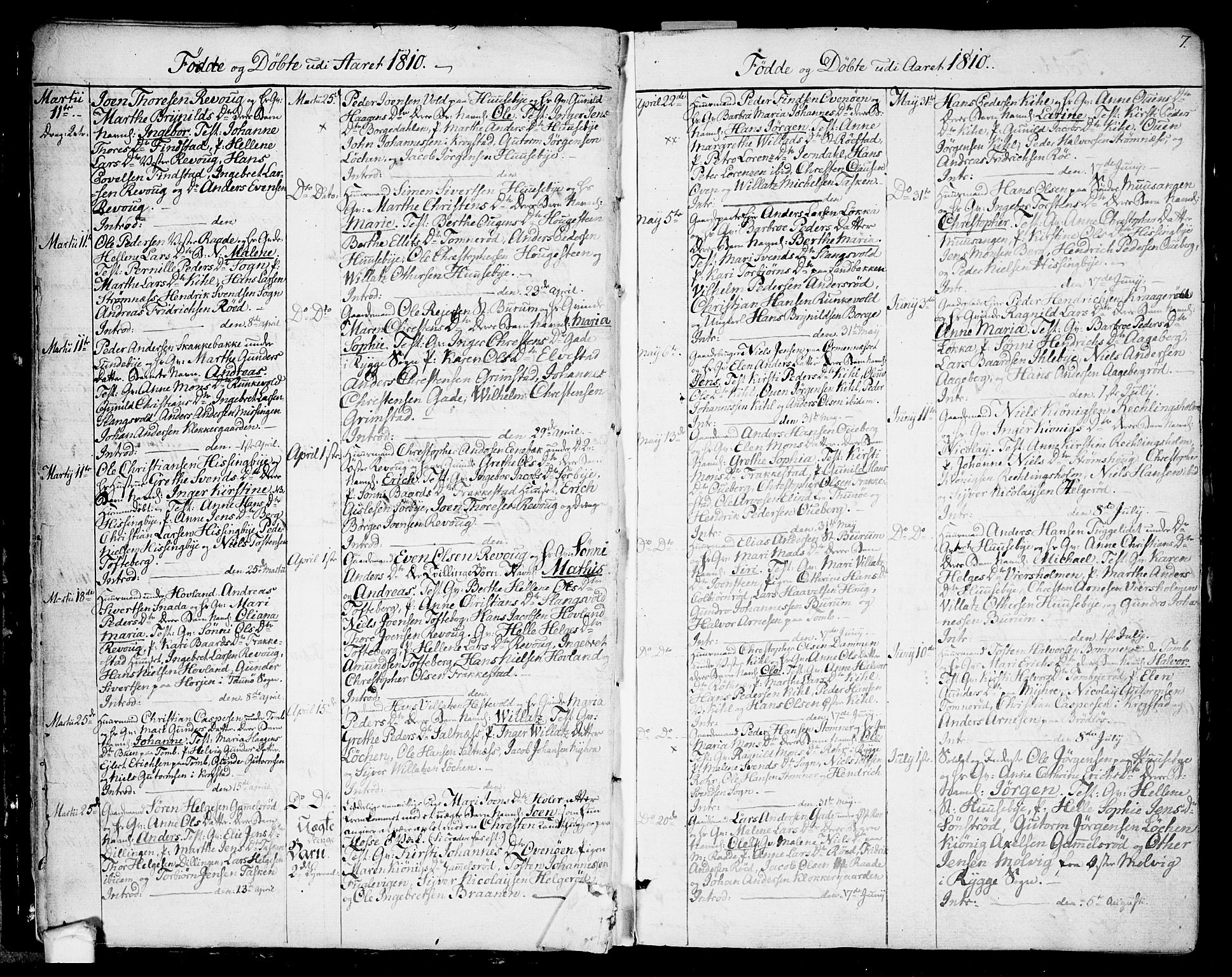 Råde prestekontor kirkebøker, SAO/A-2009/F/Fa/L0003: Parish register (official) no. 3, 1806-1814, p. 7