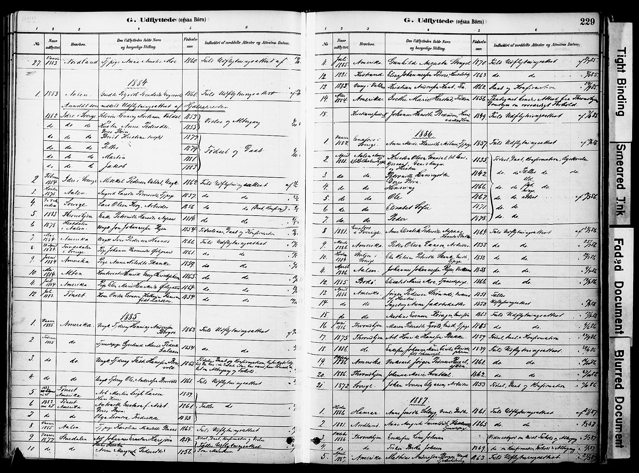 Ministerialprotokoller, klokkerbøker og fødselsregistre - Sør-Trøndelag, SAT/A-1456/681/L0933: Parish register (official) no. 681A11, 1879-1890, p. 229