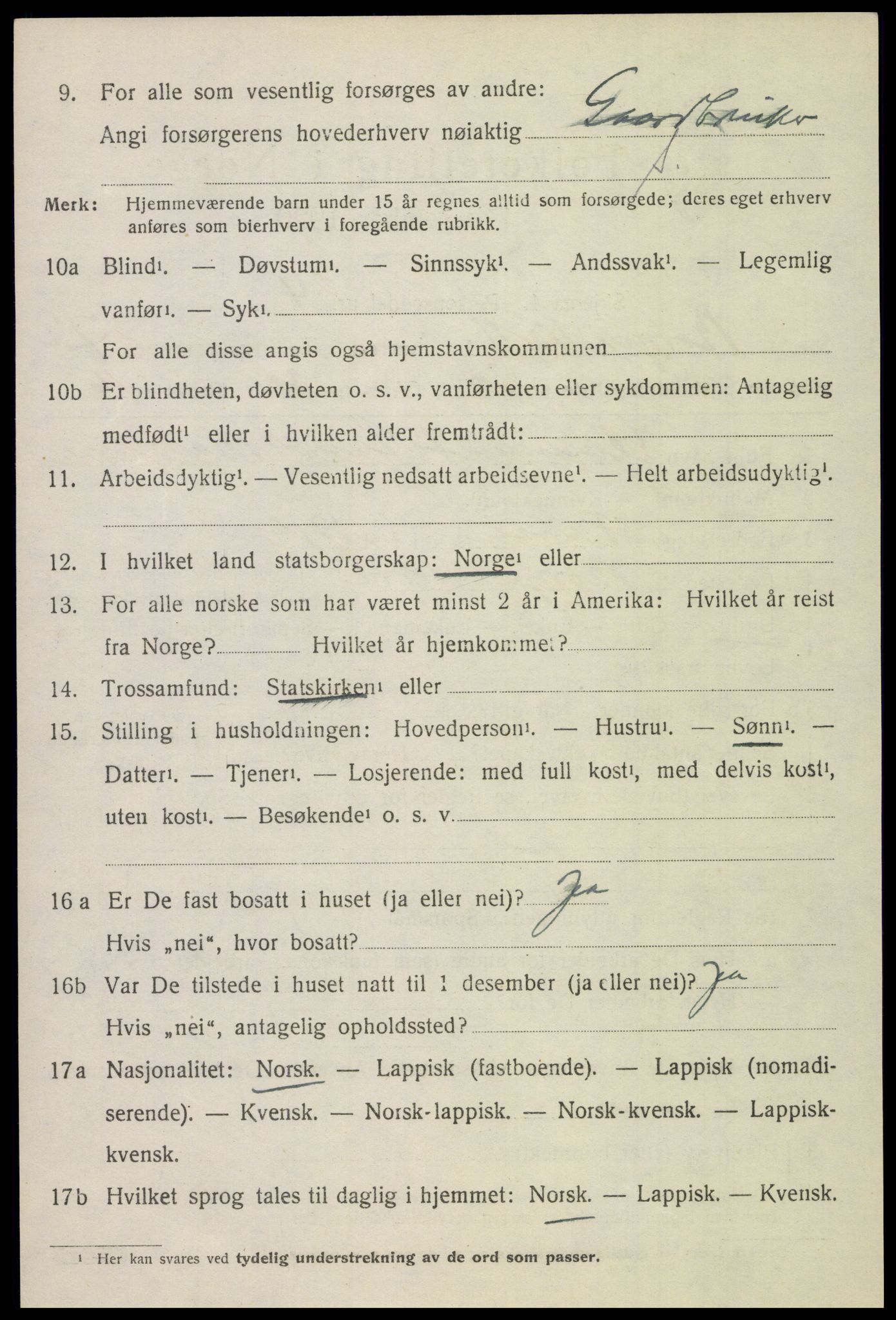 SAT, 1920 census for Borge, 1920, p. 6744