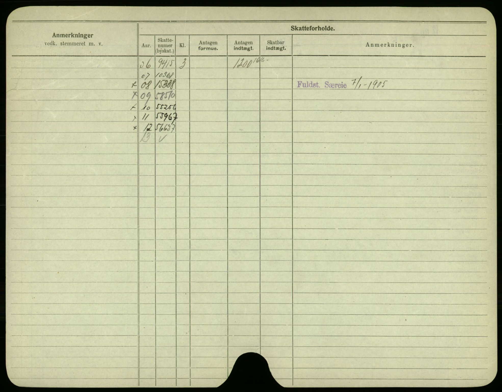 Oslo folkeregister, Registerkort, AV/SAO-A-11715/F/Fa/Fac/L0002: Menn, 1906-1914, p. 899b