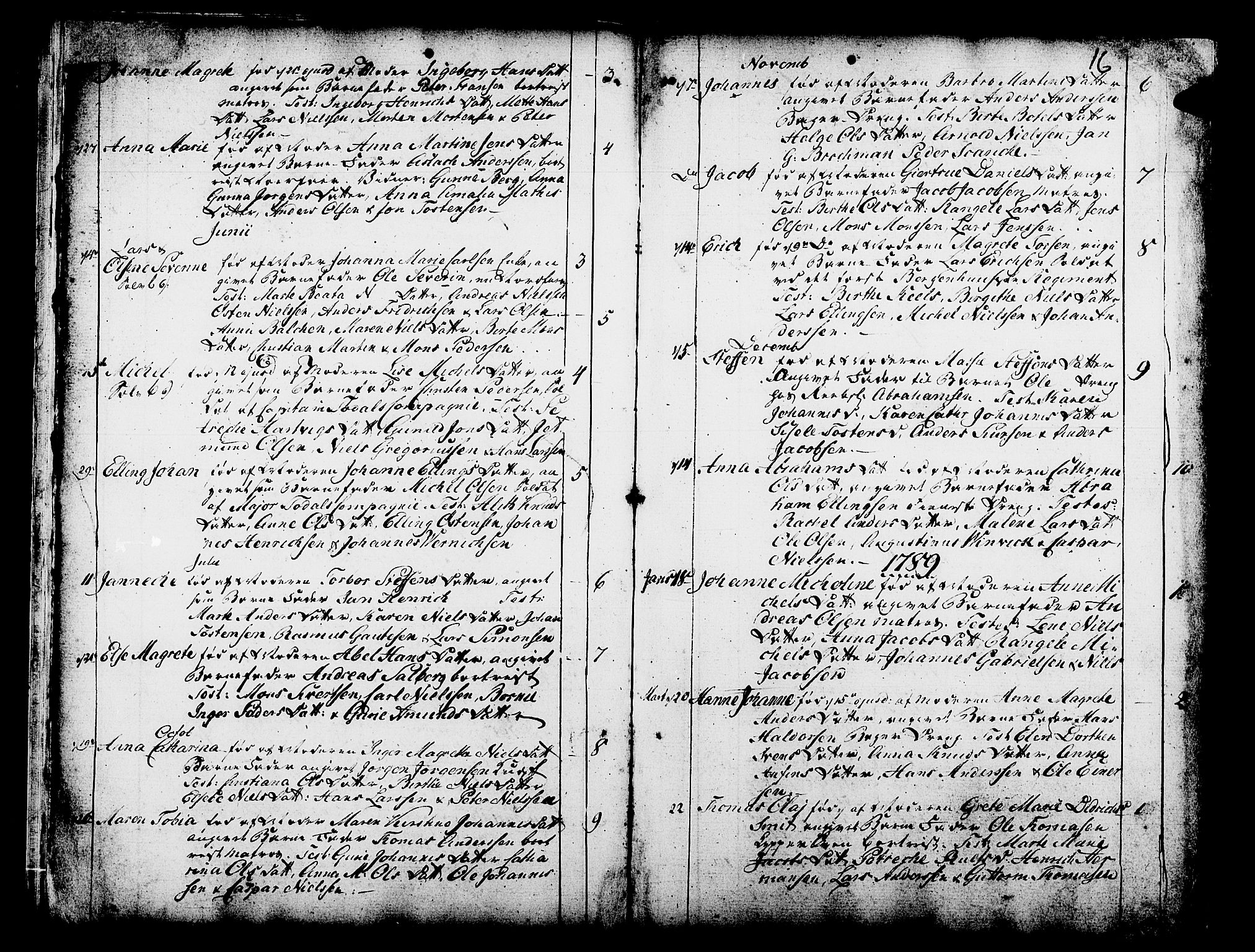 Domkirken sokneprestembete, SAB/A-74801/H/Haa/L0003: Parish register (official) no. A 3, 1758-1789, p. 16