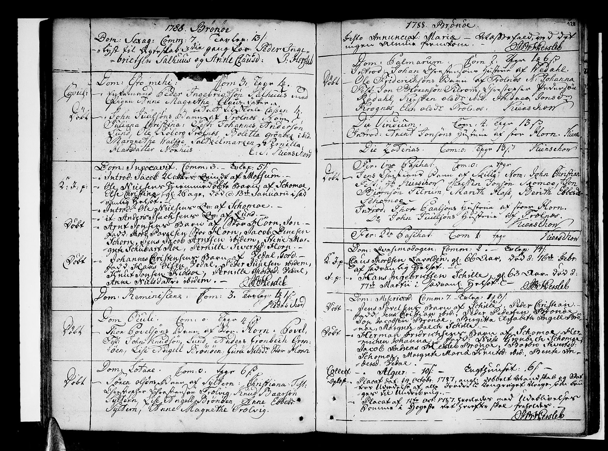 Ministerialprotokoller, klokkerbøker og fødselsregistre - Nordland, SAT/A-1459/813/L0195: Parish register (official) no. 813A05, 1752-1803, p. 128