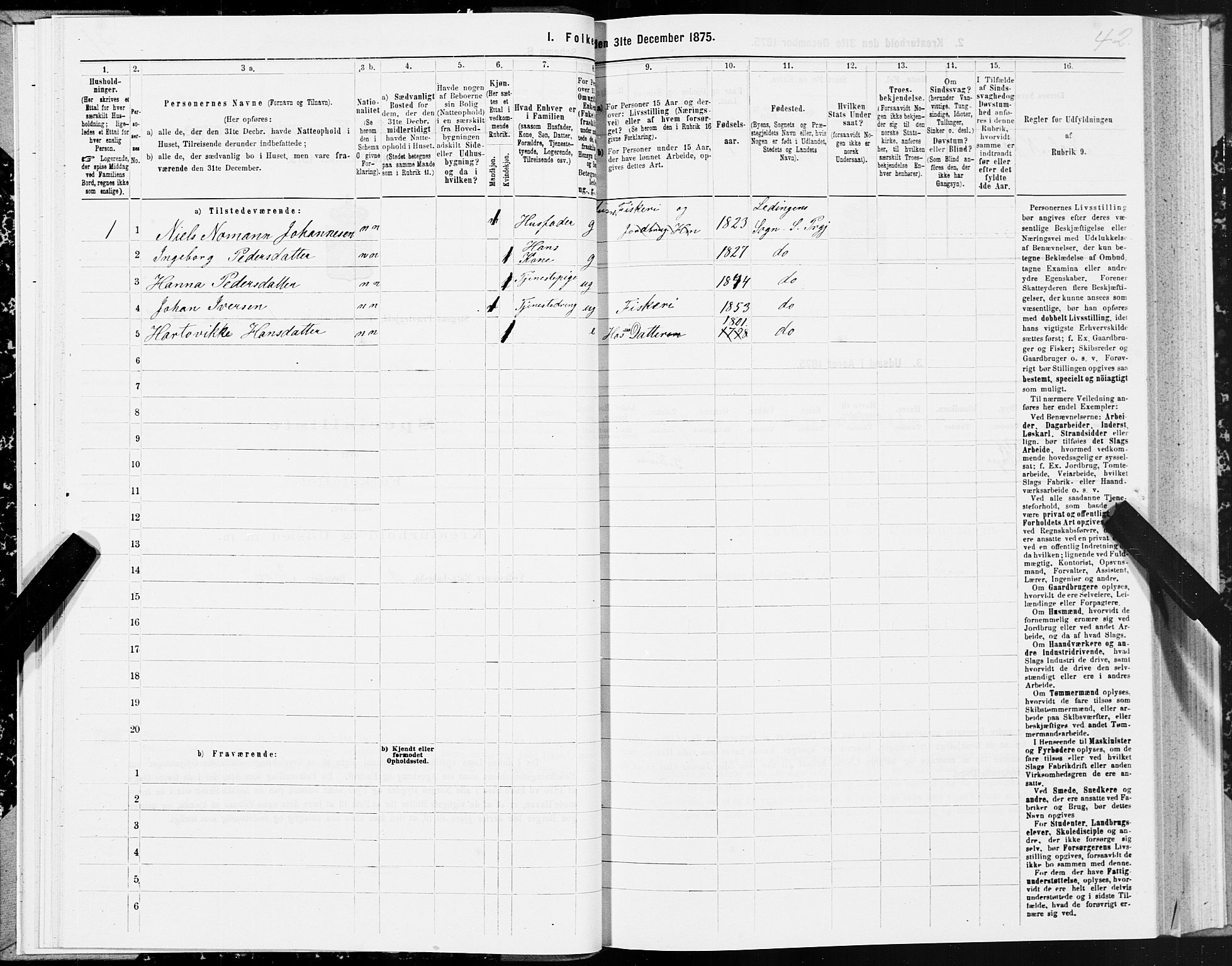 SAT, 1875 census for 1848P Steigen, 1875, p. 1042