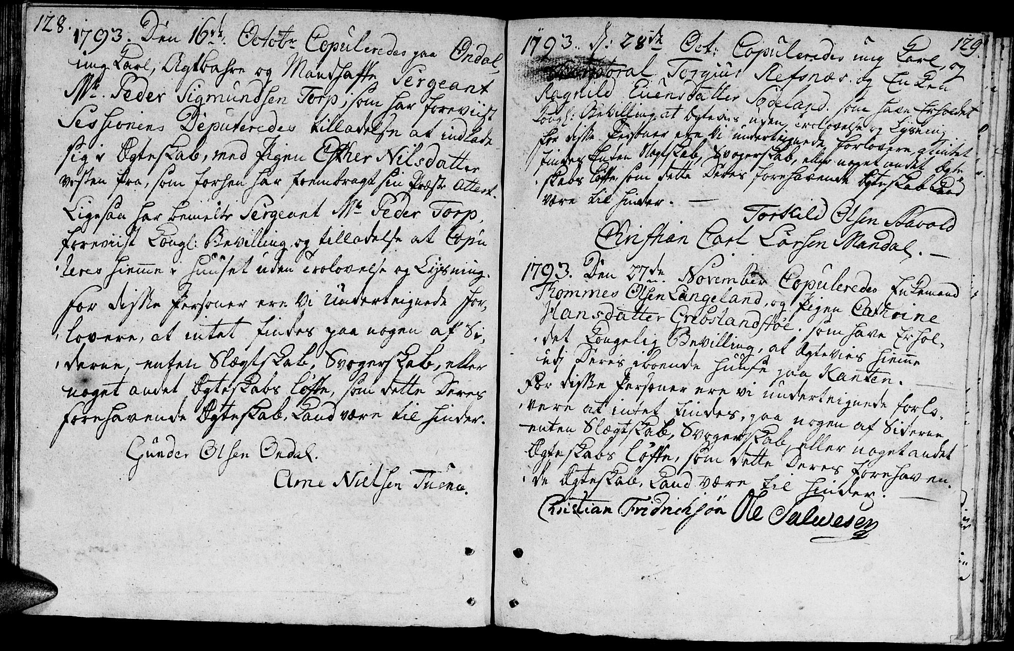 Holum sokneprestkontor, SAK/1111-0022/F/Fa/Faa/L0001: Parish register (official) no. A 1, 1750-1802, p. 128-129