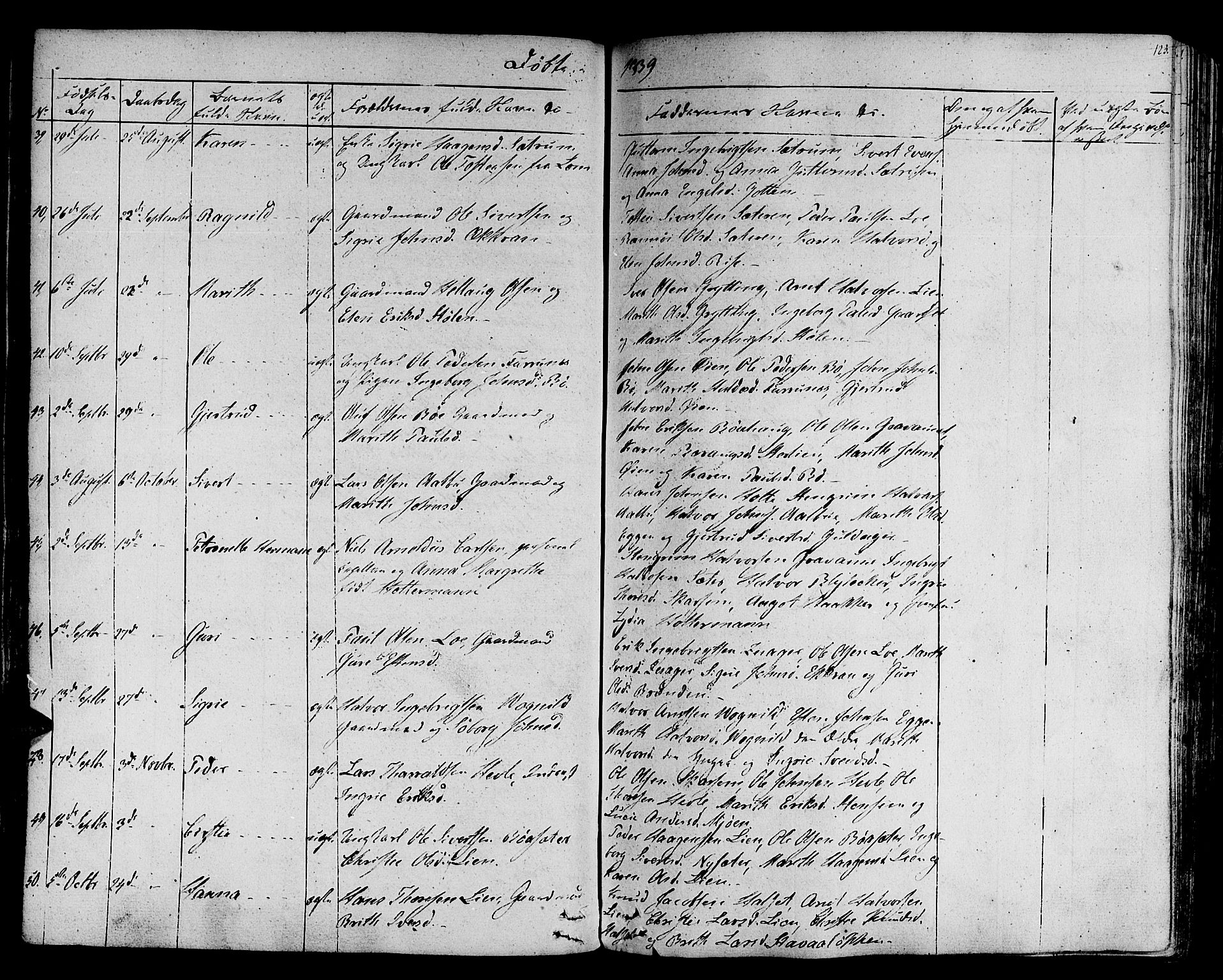 Ministerialprotokoller, klokkerbøker og fødselsregistre - Sør-Trøndelag, SAT/A-1456/678/L0897: Parish register (official) no. 678A06-07, 1821-1847, p. 123
