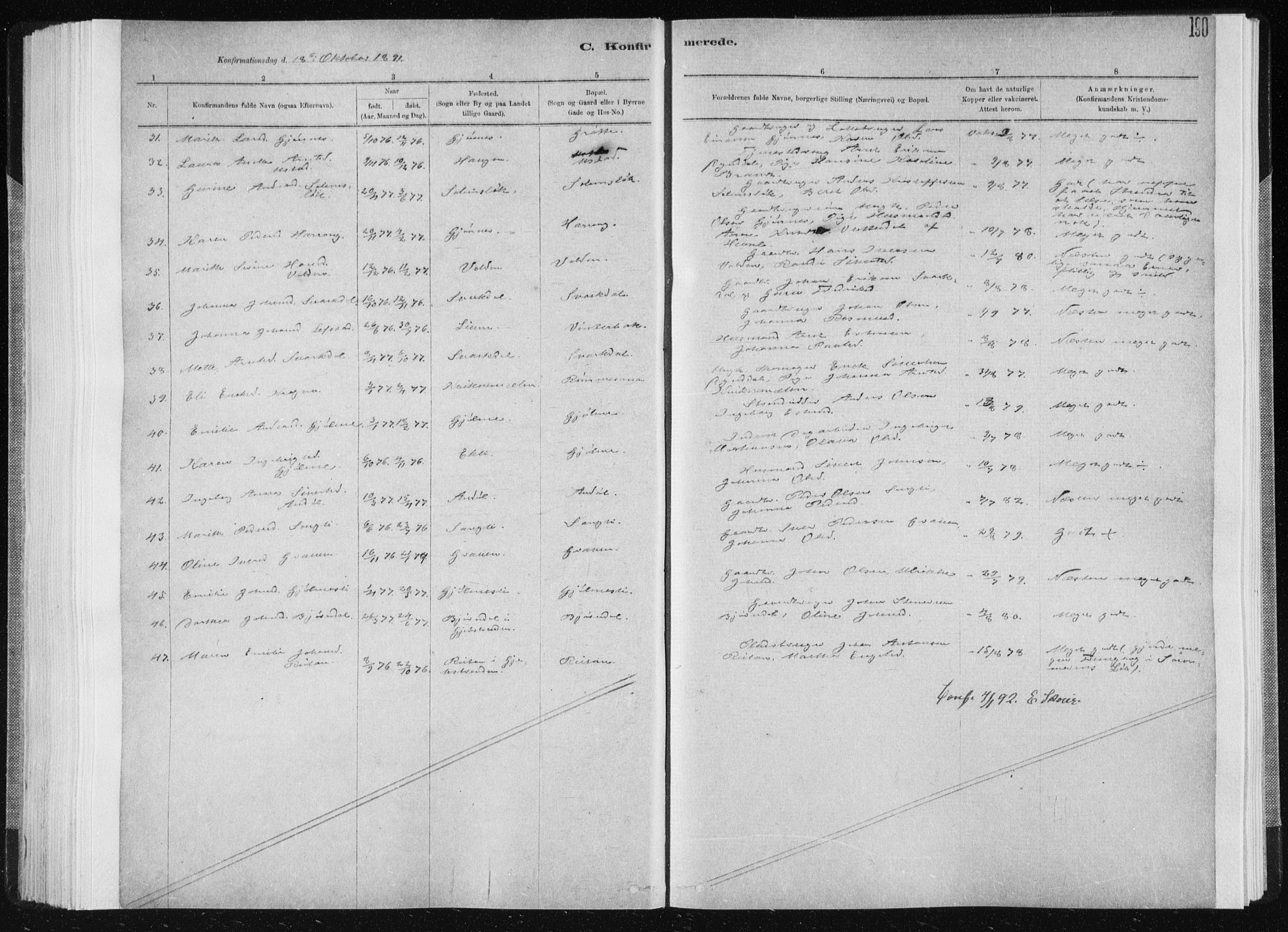 Ministerialprotokoller, klokkerbøker og fødselsregistre - Sør-Trøndelag, AV/SAT-A-1456/668/L0818: Parish register (copy) no. 668C07, 1885-1898, p. 190