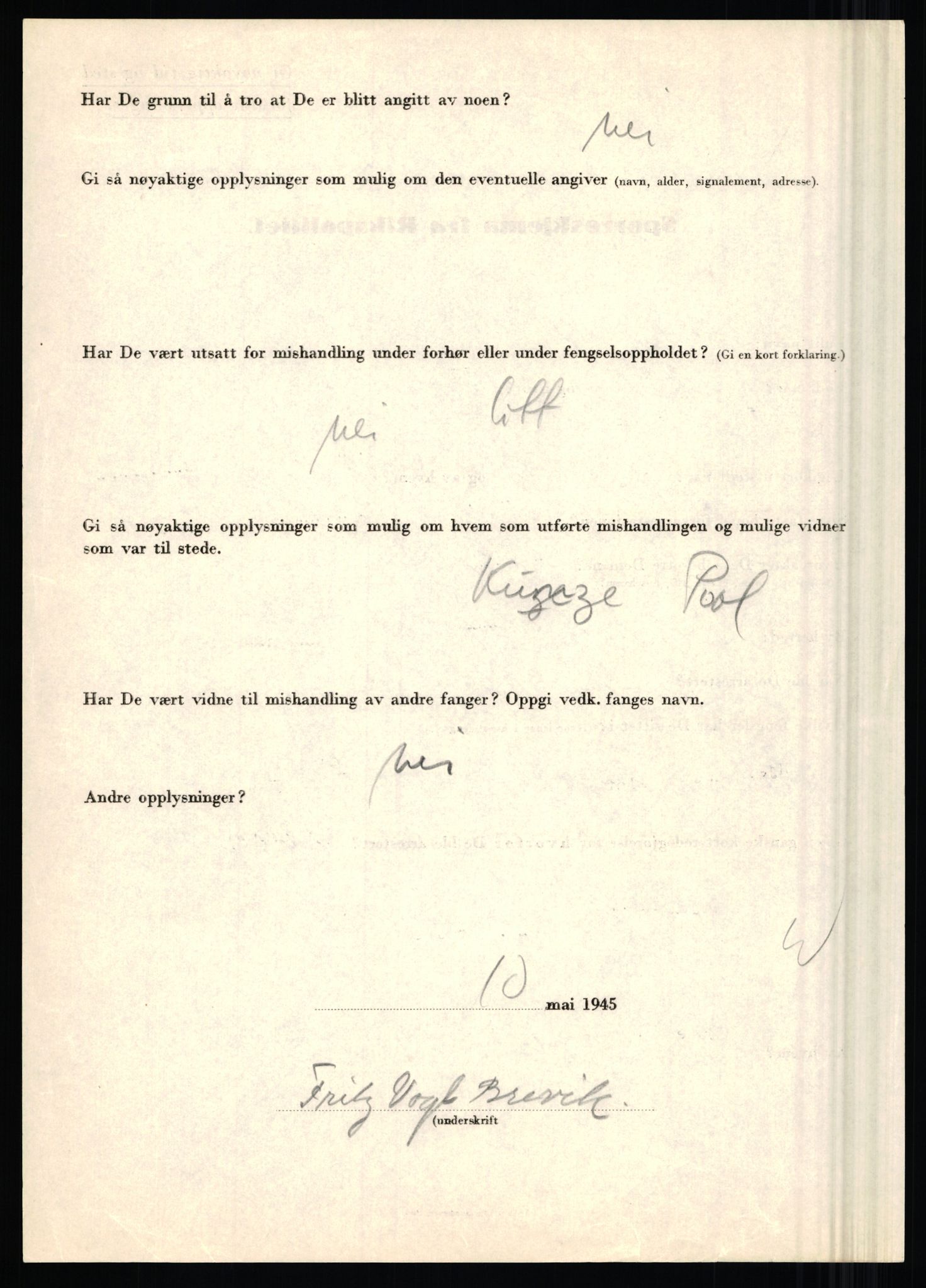 Rikspolitisjefen, AV/RA-S-1560/L/L0002: Berg, Alf - Bråthen, Thorleif, 1940-1945, p. 1045