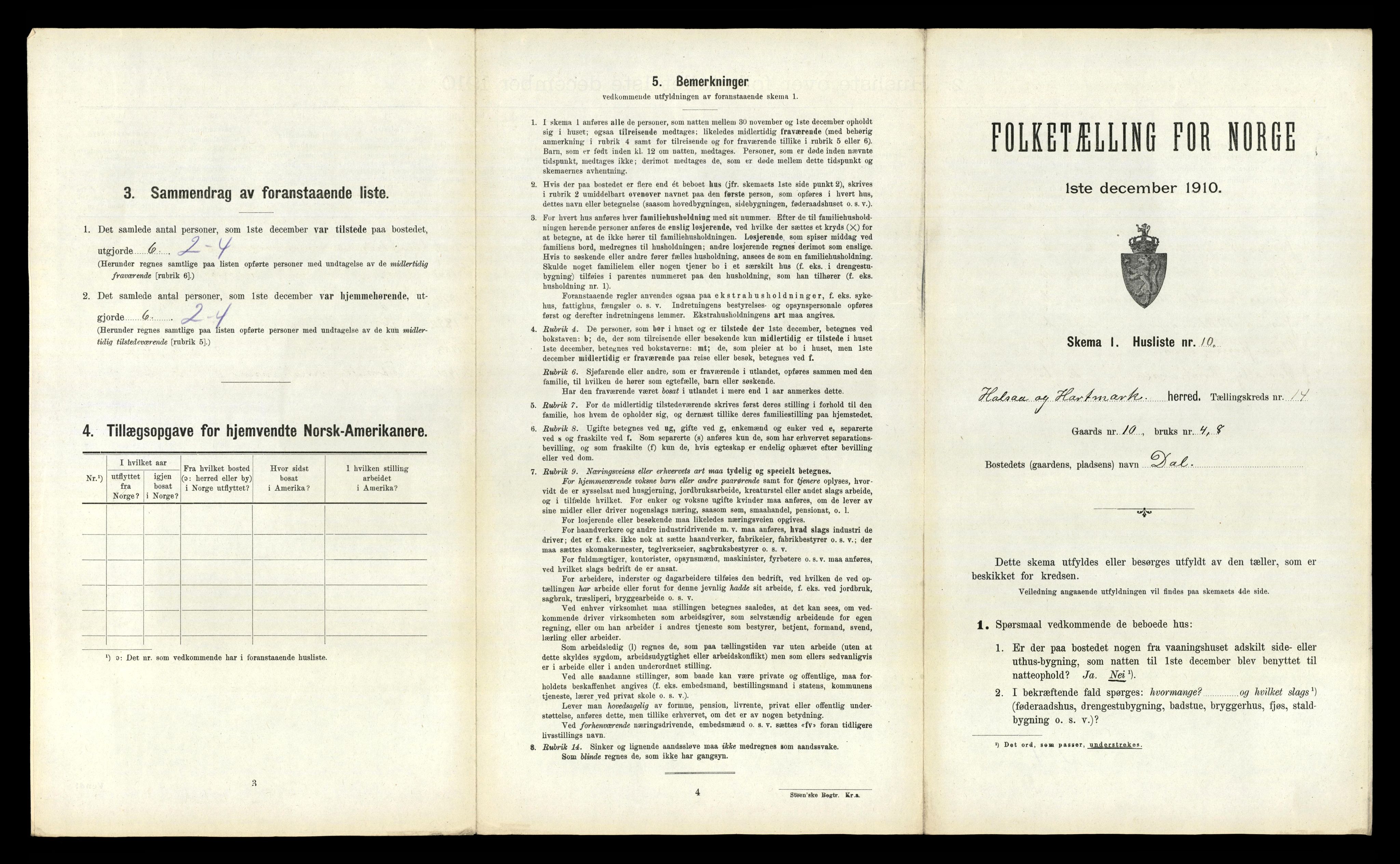 RA, 1910 census for Halse og Harkmark, 1910, p. 1360