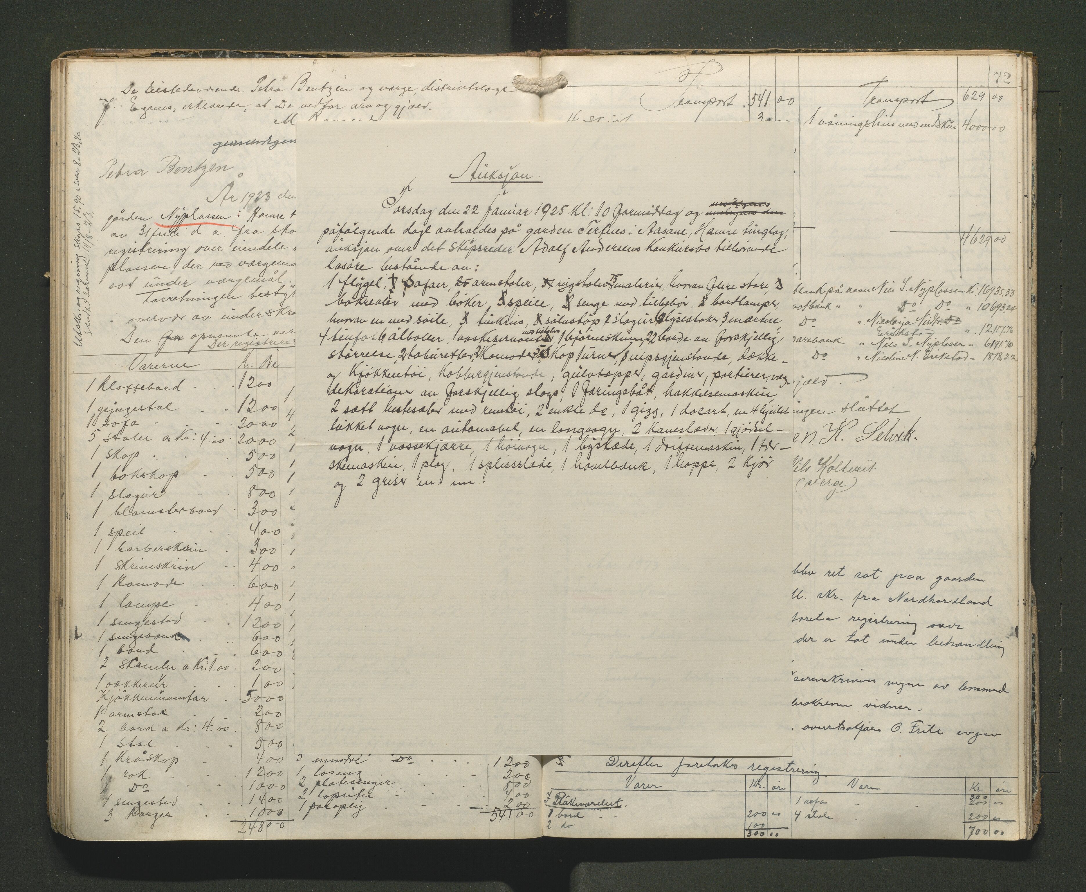 Lensmannen i Hamre, SAB/A-32601/0006/L0004: Registreringsprotokoll, 1917-1928, p. 71b-72a
