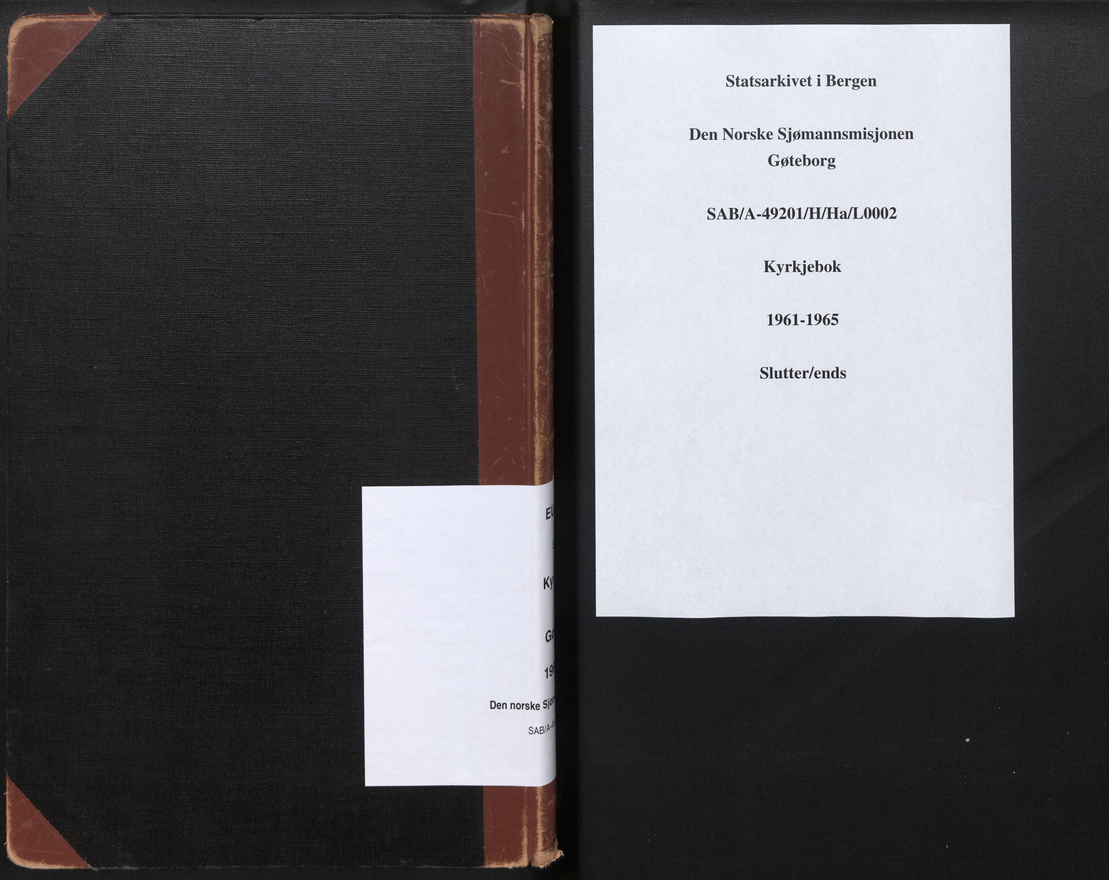 Den norske sjømannsmisjon i utlandet/Gøteborg, AV/SAB-SAB/PA-0109/H/Ha/L0002: Parish register (official) no. A 2, 1961-1965