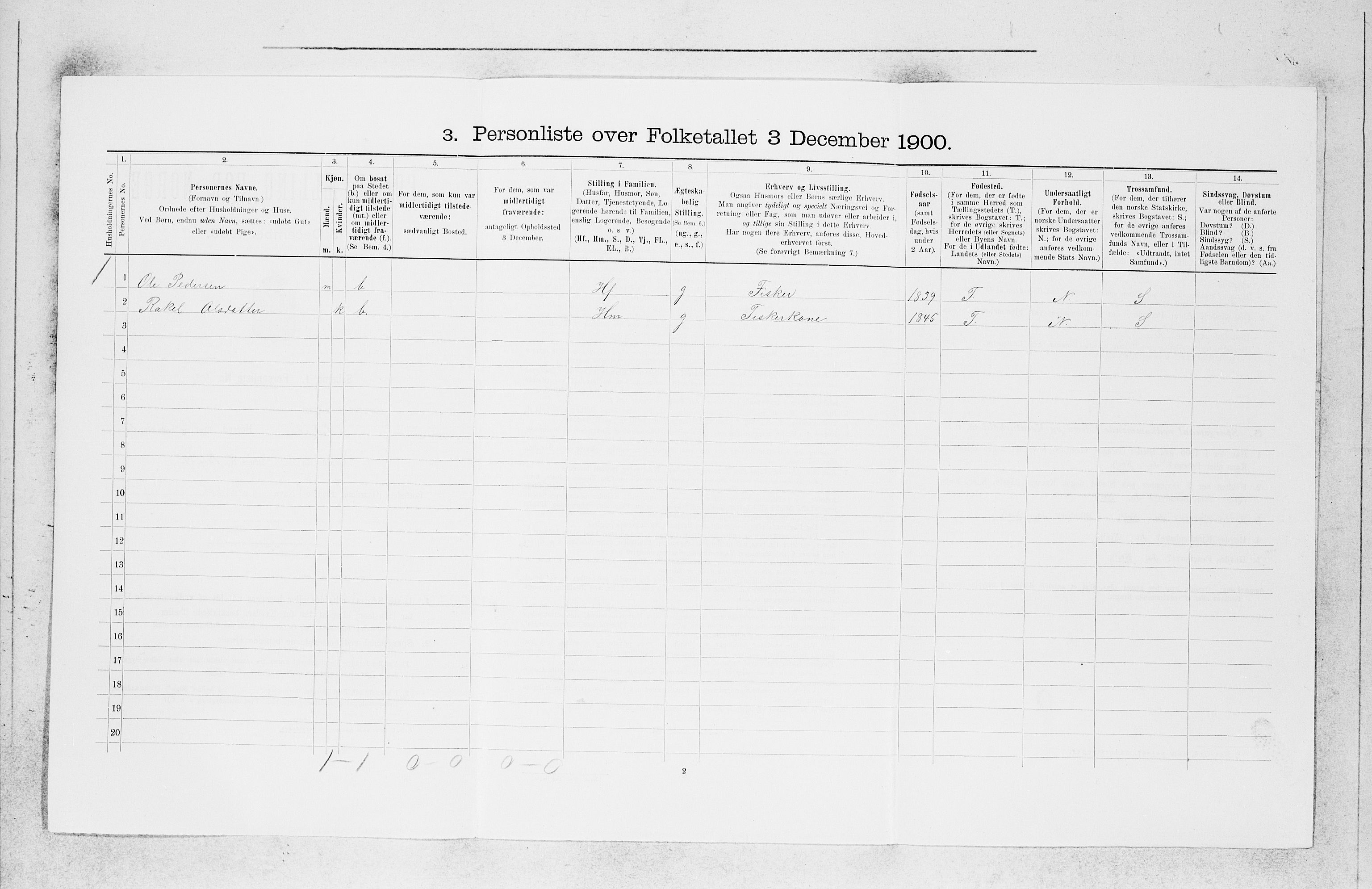 SAB, 1900 census for Askøy, 1900, p. 1676