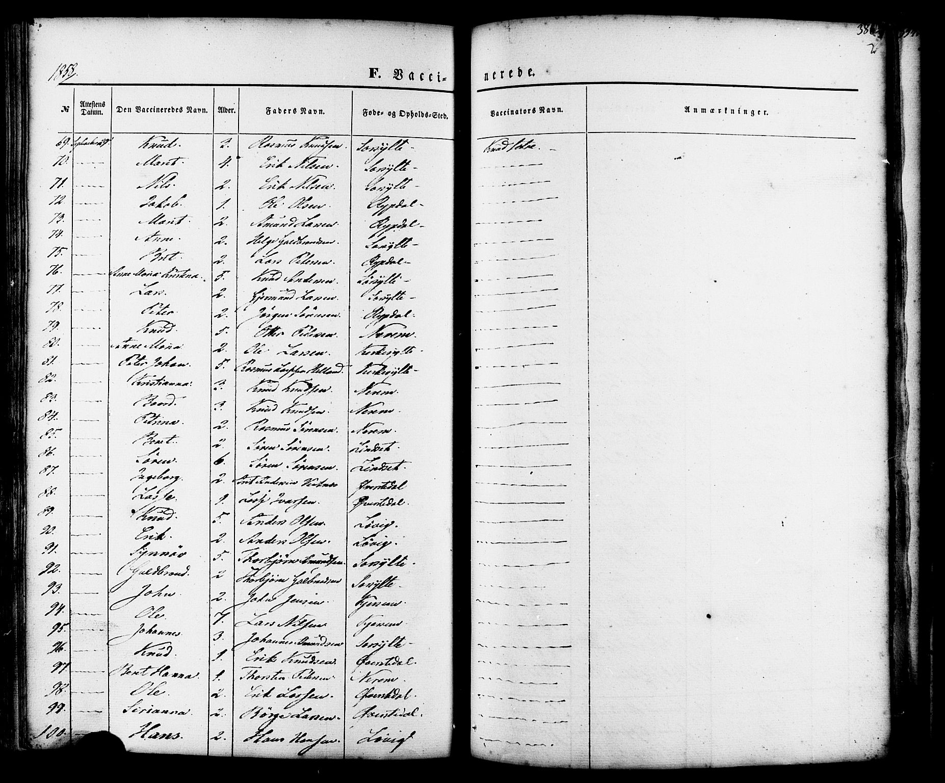 Ministerialprotokoller, klokkerbøker og fødselsregistre - Møre og Romsdal, SAT/A-1454/539/L0529: Parish register (official) no. 539A02, 1848-1872, p. 386