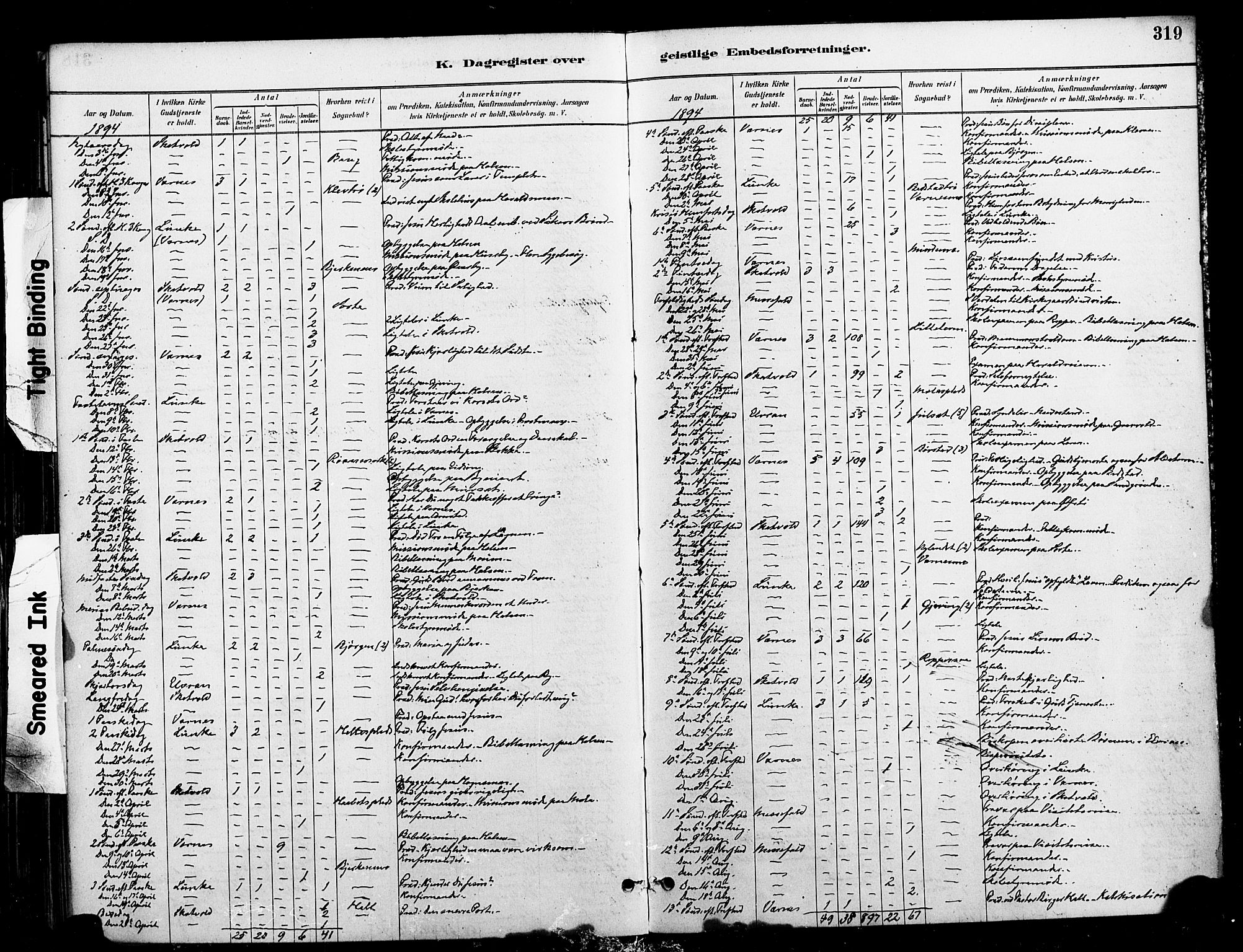 Ministerialprotokoller, klokkerbøker og fødselsregistre - Nord-Trøndelag, SAT/A-1458/709/L0077: Parish register (official) no. 709A17, 1880-1895, p. 319