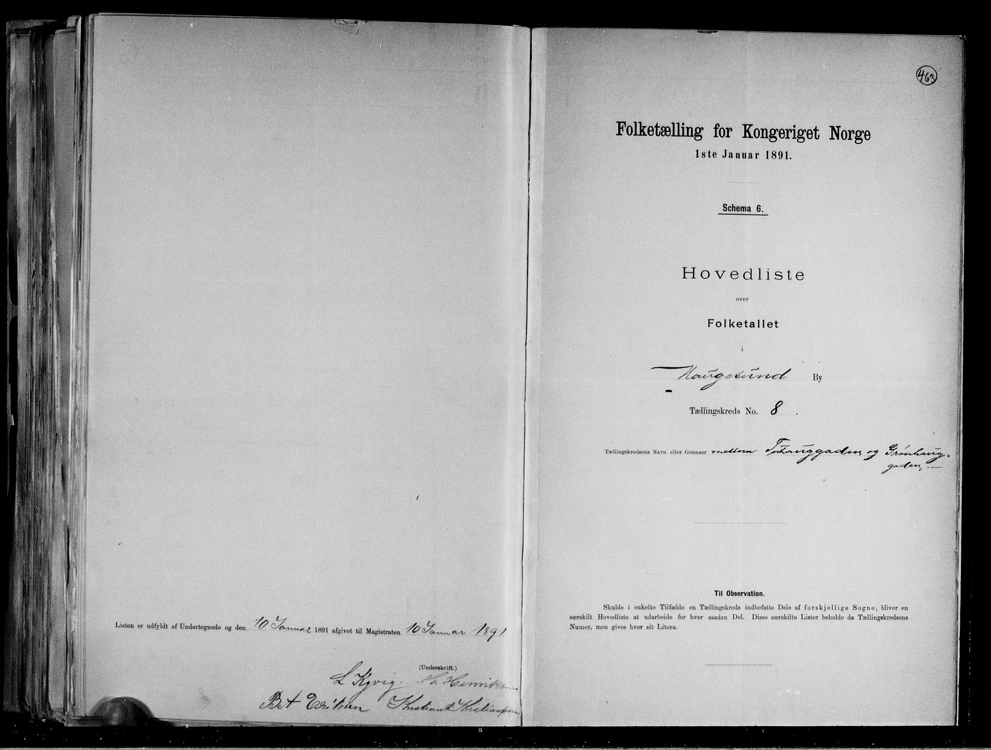 RA, 1891 census for 1106 Haugesund, 1891, p. 20