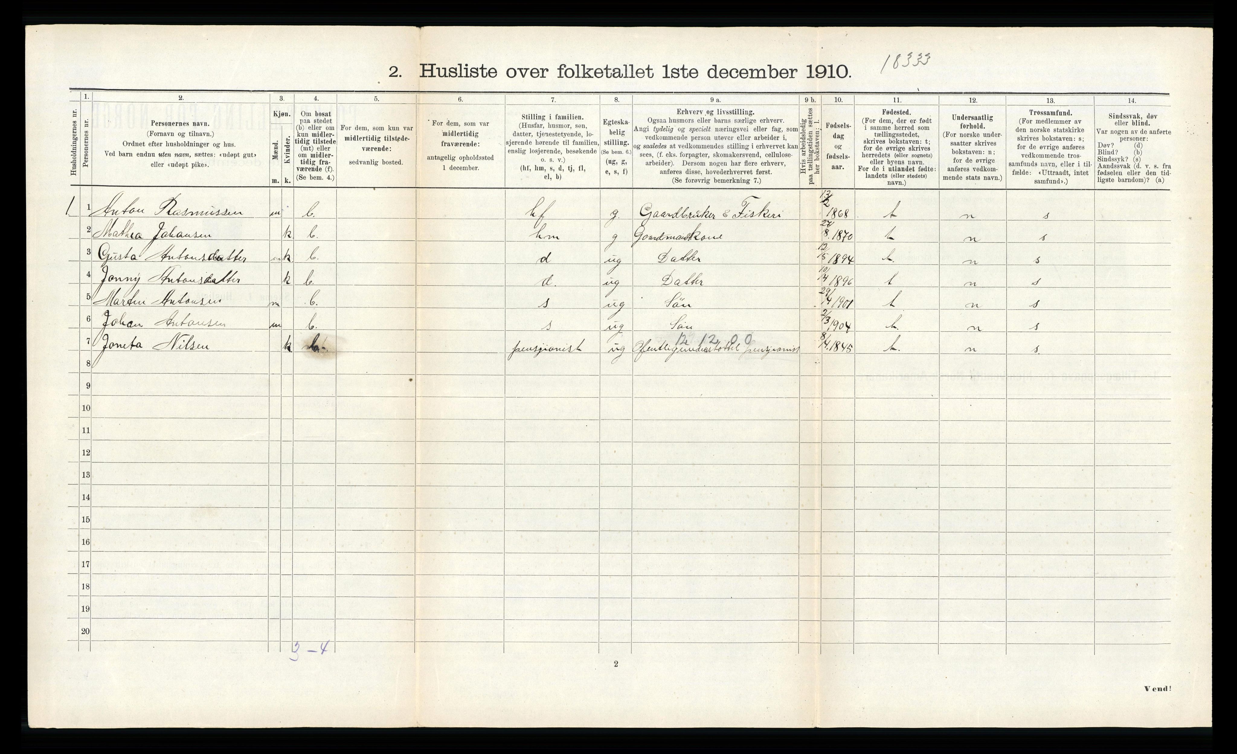 RA, 1910 census for Sør-Frøya, 1910, p. 403