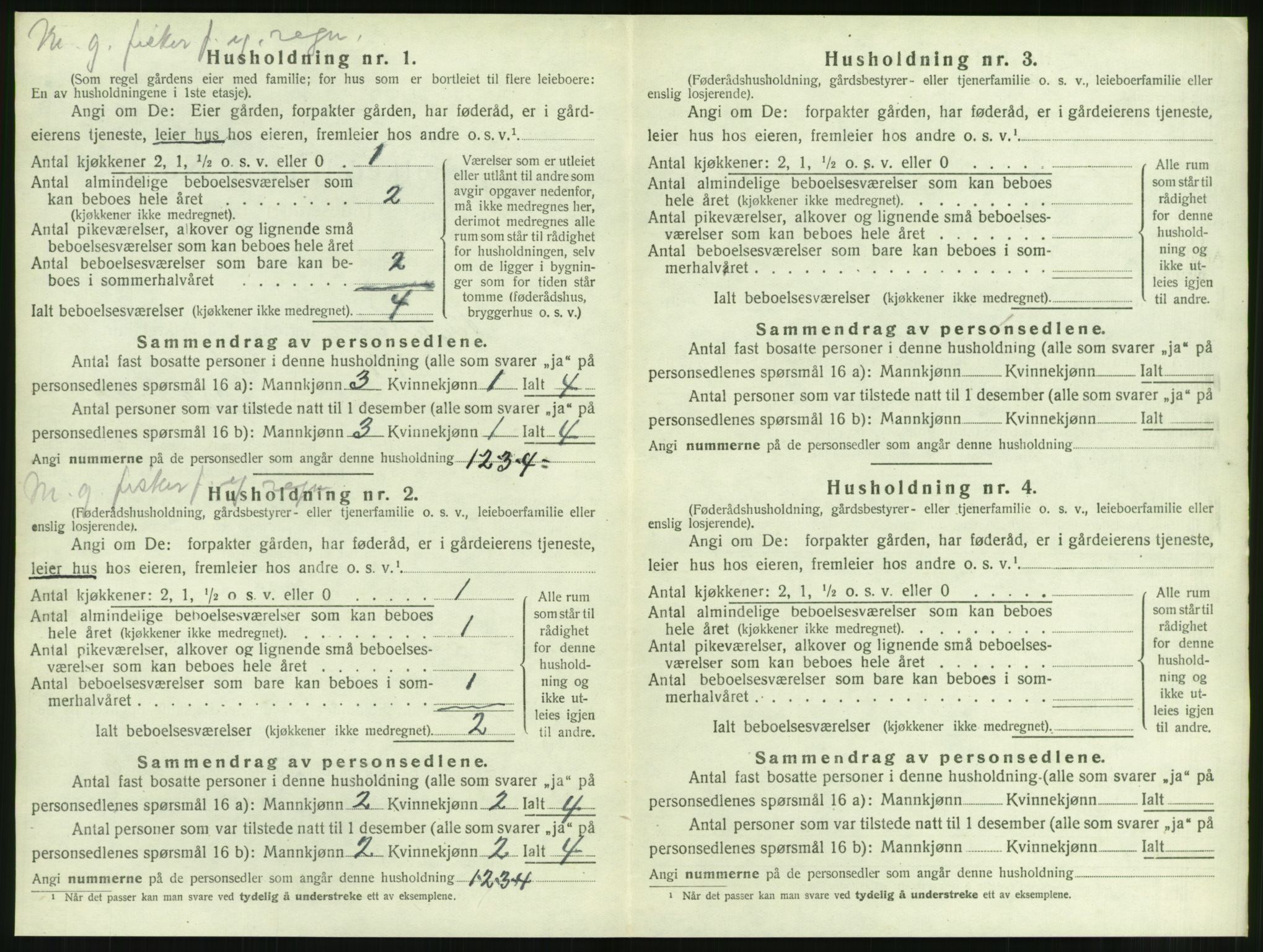 SAT, 1920 census for Brattvær, 1920, p. 441